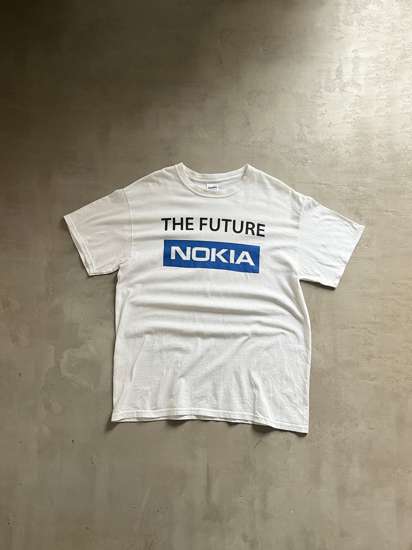 WHITE NOKIA PROMO TEE - 1990S - L