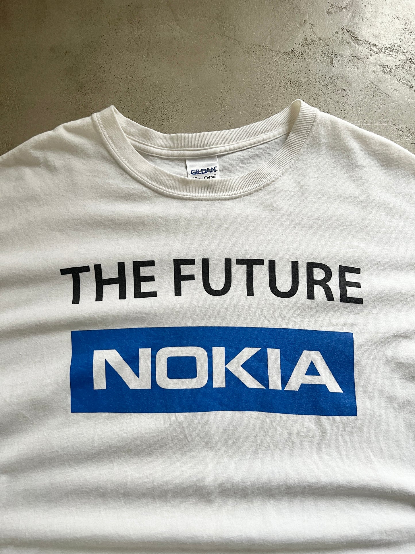 WHITE NOKIA PROMO TEE - 1990S - L