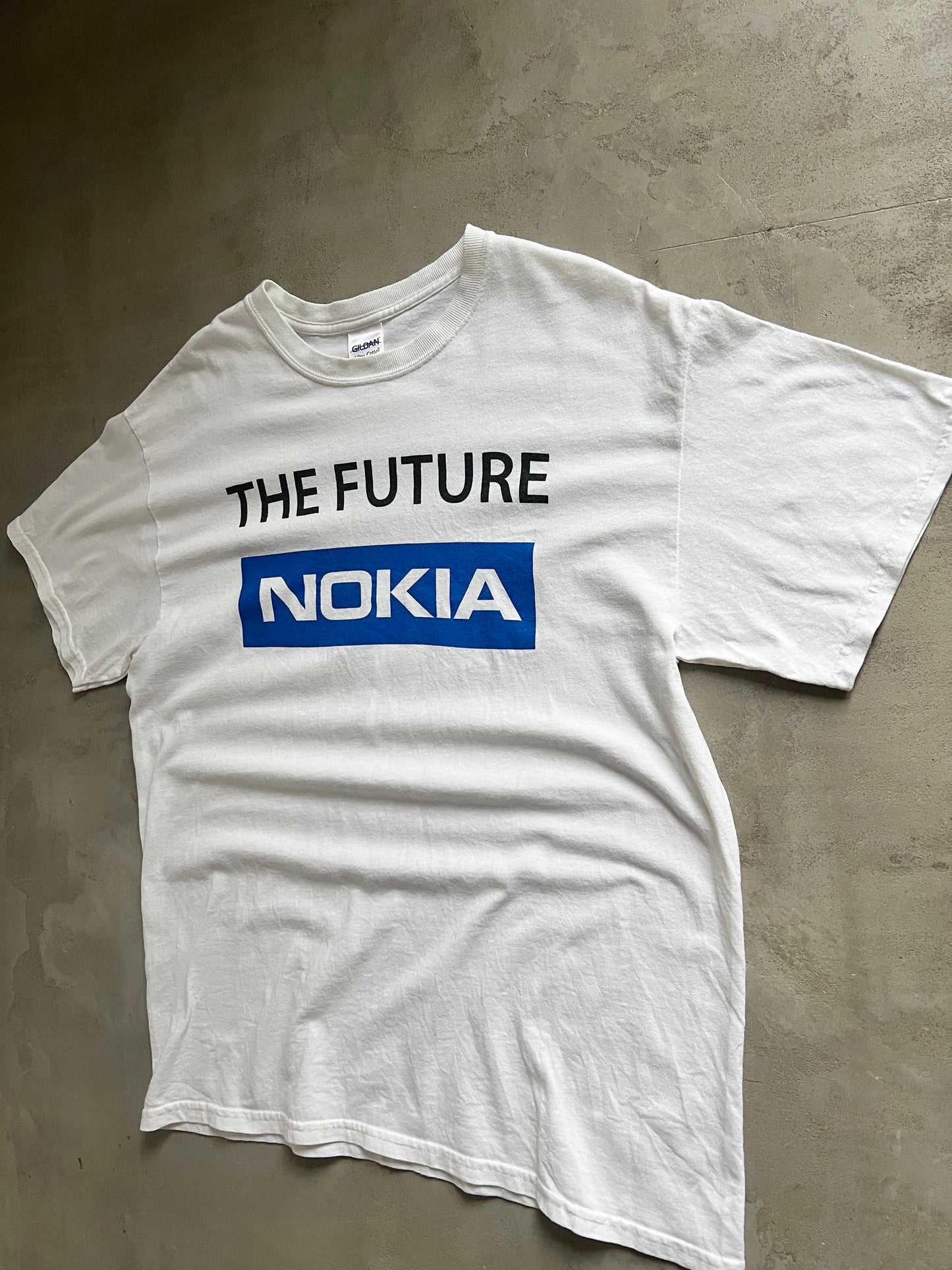 WHITE NOKIA PROMO TEE - 1990S - L