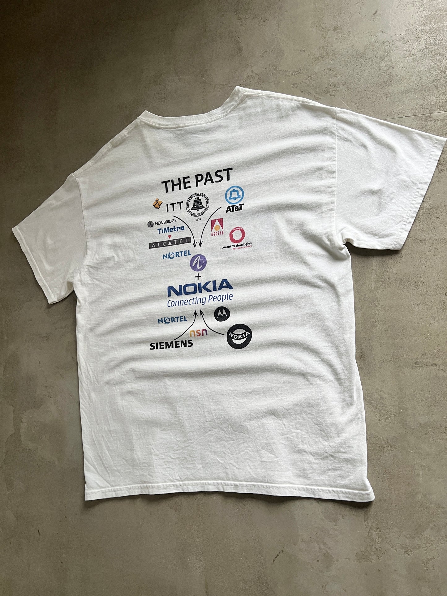 WHITE NOKIA PROMO TEE - 1990S - L
