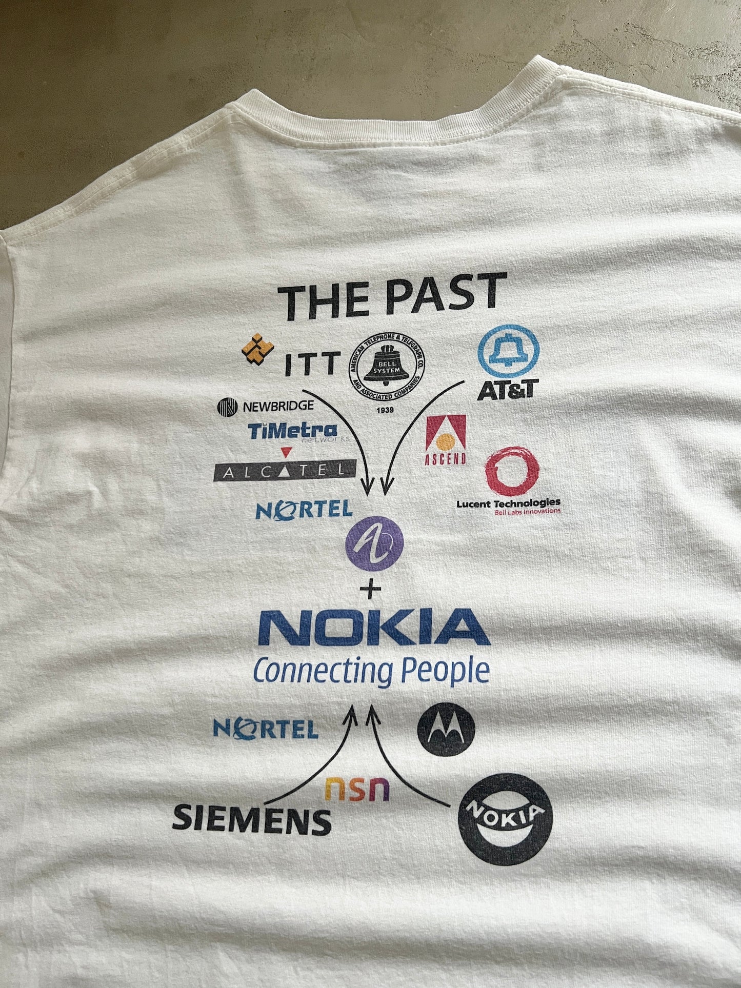 WHITE NOKIA PROMO TEE - 1990S - L