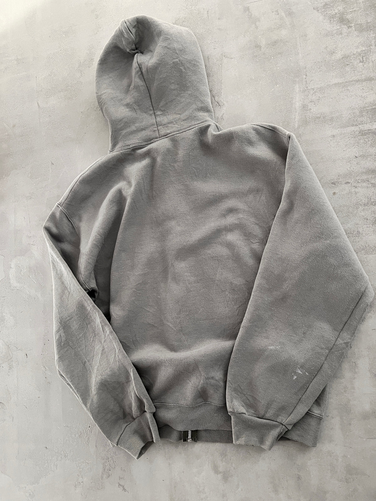 KHAKI RUSSELL ZIP HOODIE - 2000S - M/L