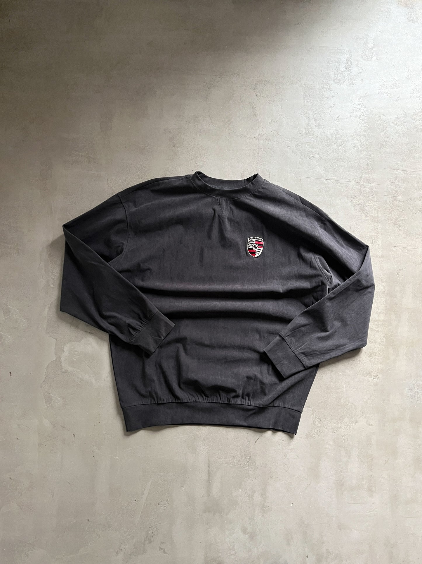 BLACK PORSCHE LONGSLEEVE - 1990S - XL