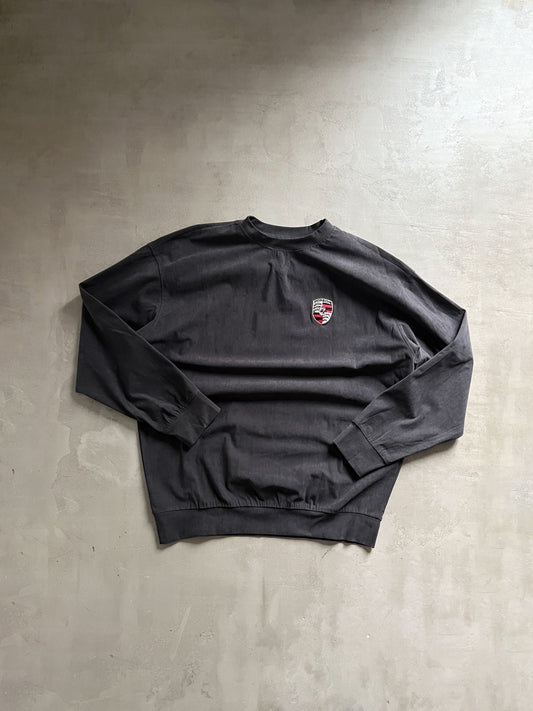 BLACK PORSCHE LONGSLEEVE - 1990S - XL