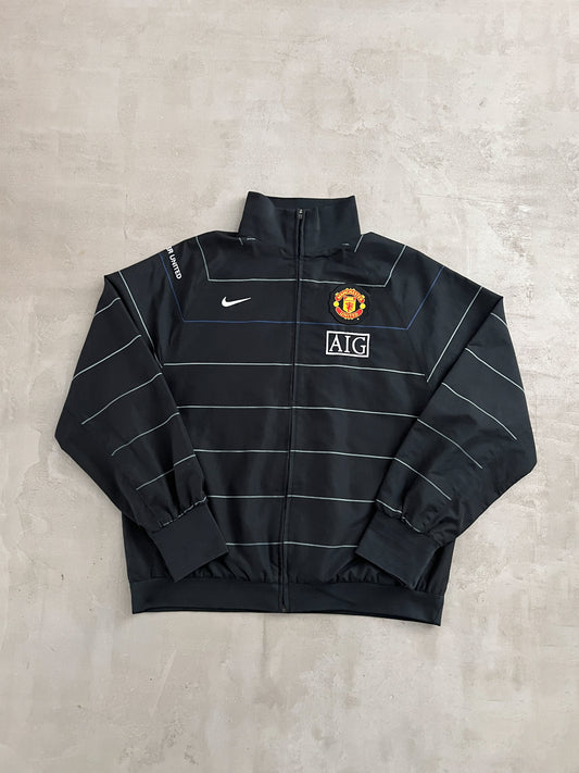 BLACK MANCHESTER UNITED NIKE JACKET - 2000S - L