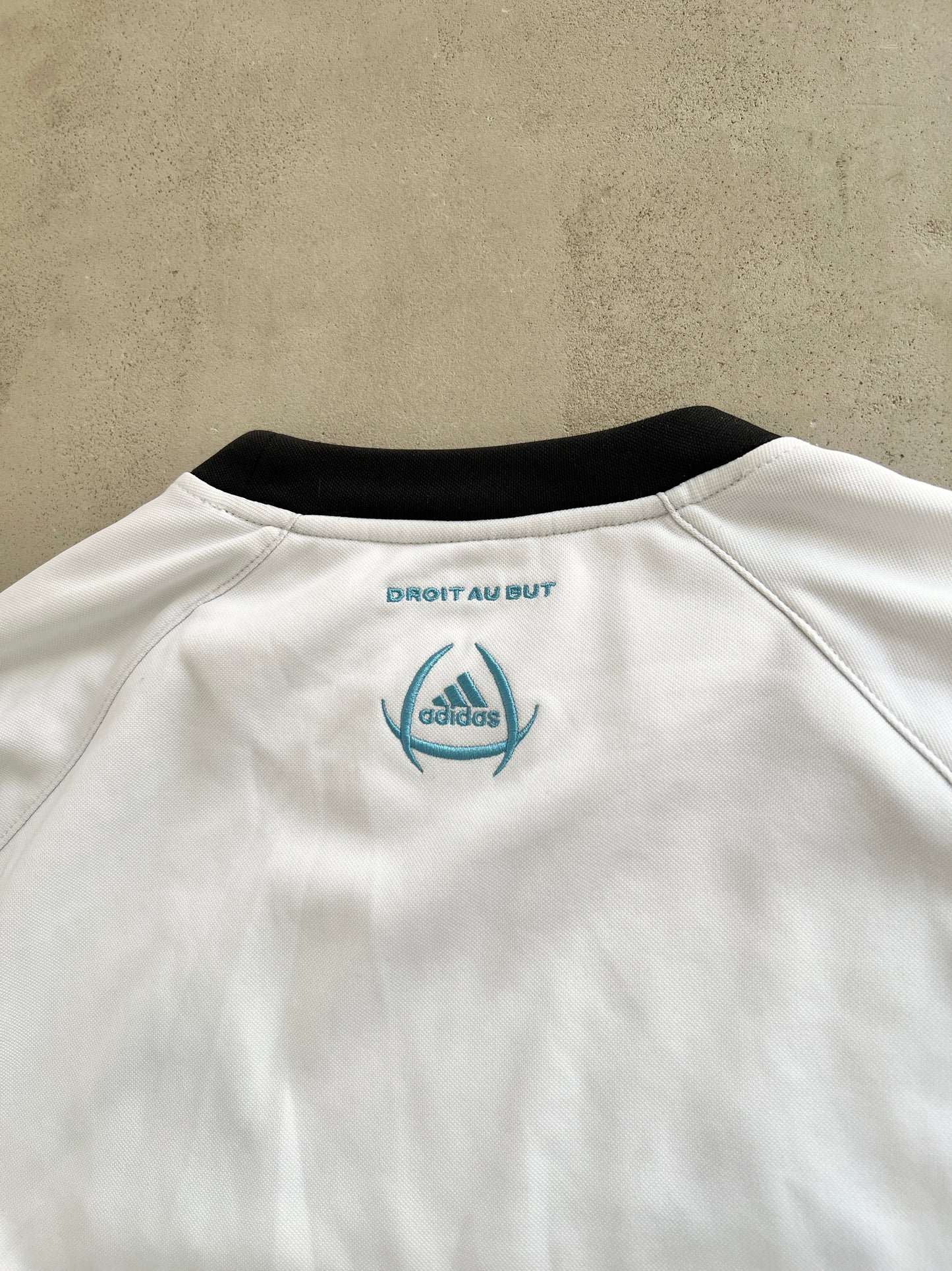 WHITE/BABY BLUE MARSEILLE LONGSLEEVE - 2000S - XL