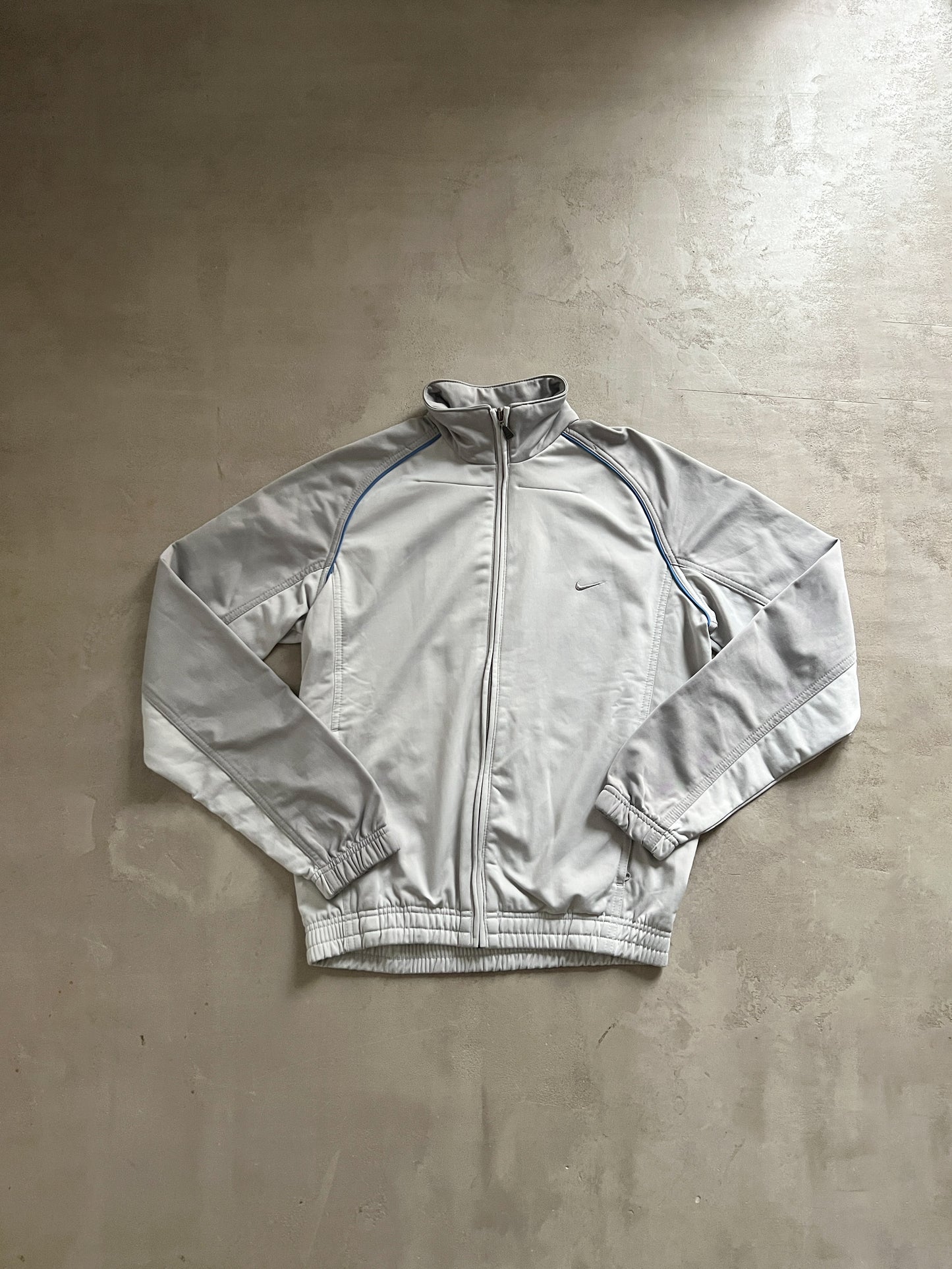 GREY NIKE TRACK JACKET - 2000S - S