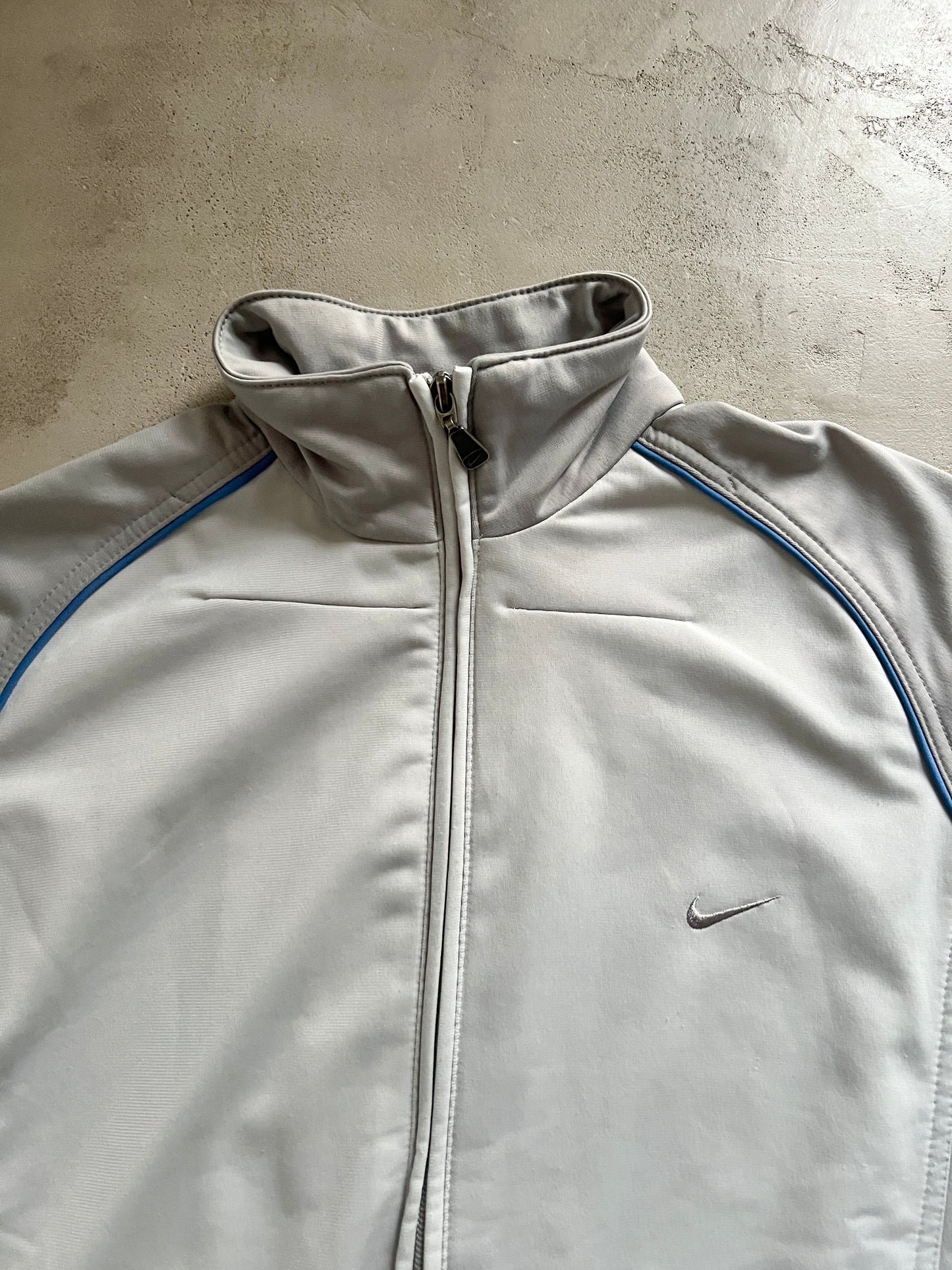 GREY NIKE TRACK JACKET - 2000S - S