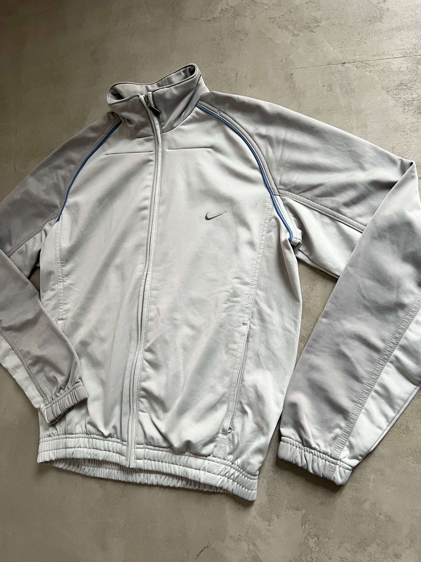 GREY NIKE TRACK JACKET - 2000S - S