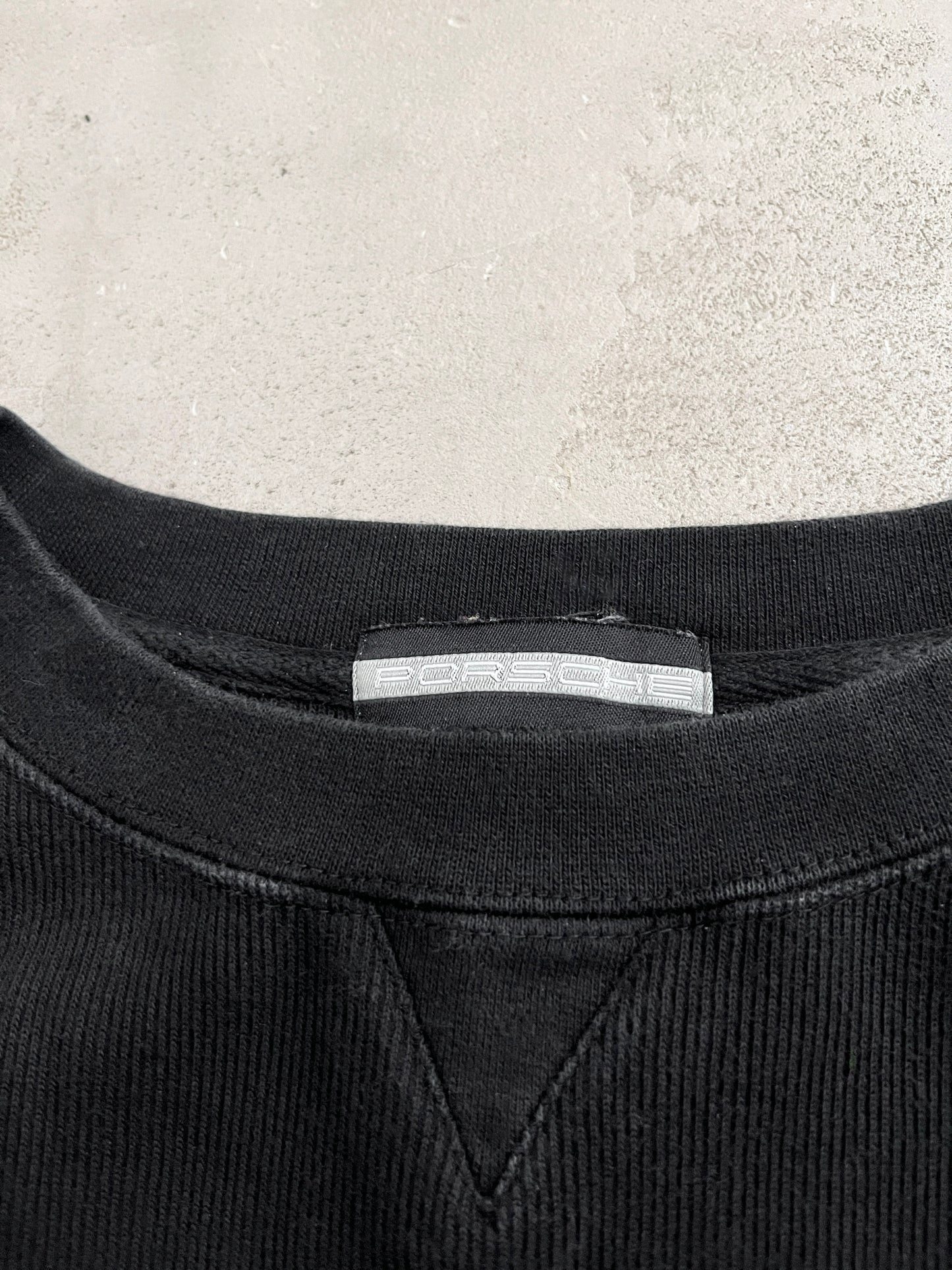 BLACK PORSCHE SWEATER - 1990S - M/S