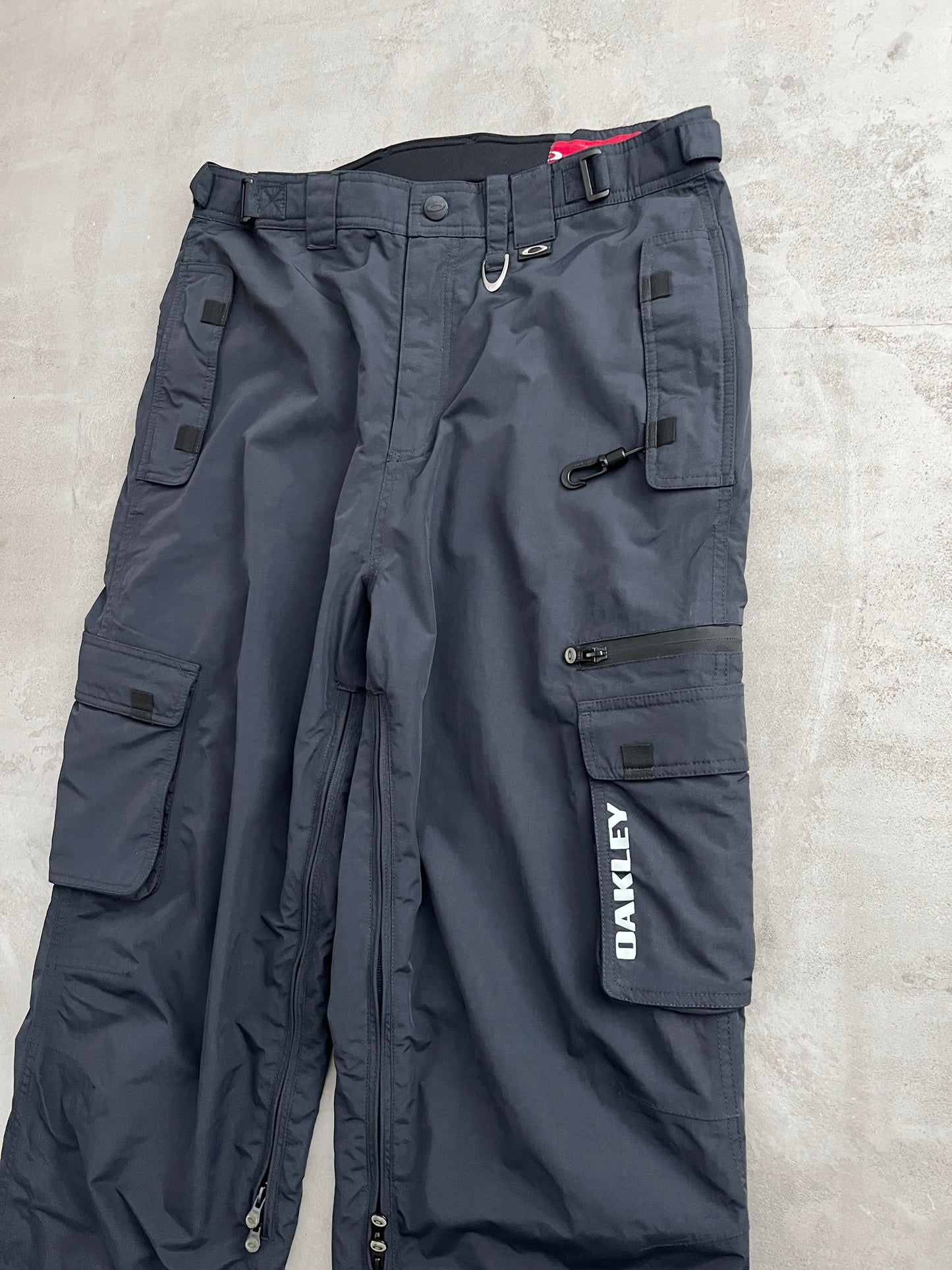 NAVY OAKLEY PANTS - 1990S - XL
