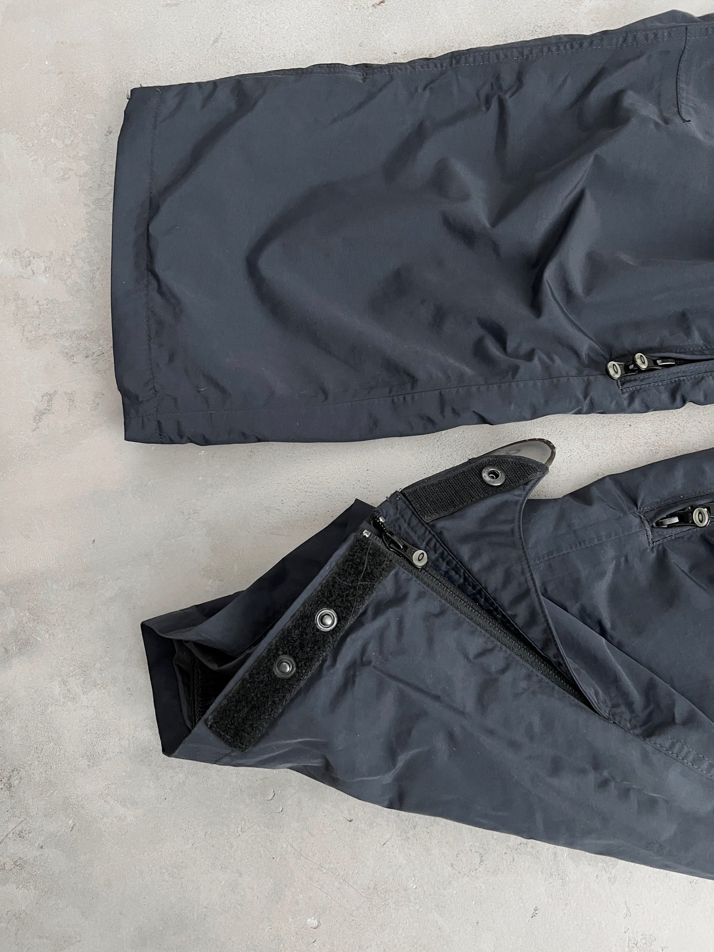 NAVY OAKLEY PANTS - 1990S - XL