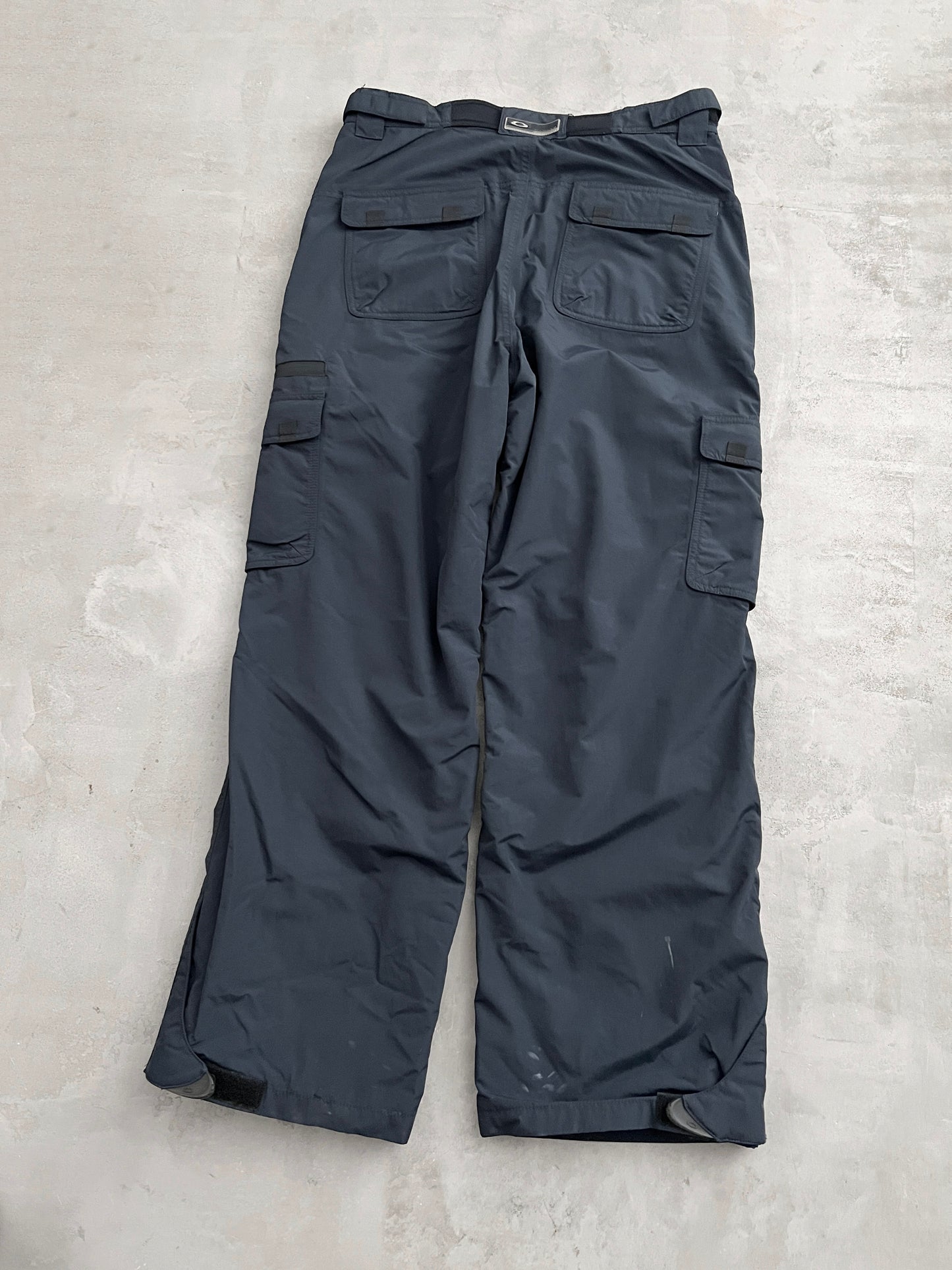 NAVY OAKLEY PANTS - 1990S - XL