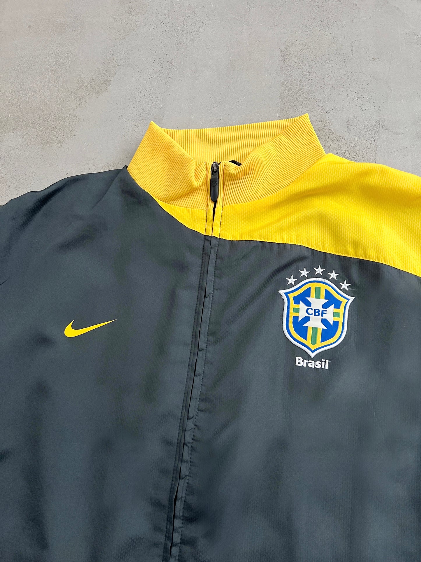 GREY BRAZIL NIKE JACKET - 2000S - XL
