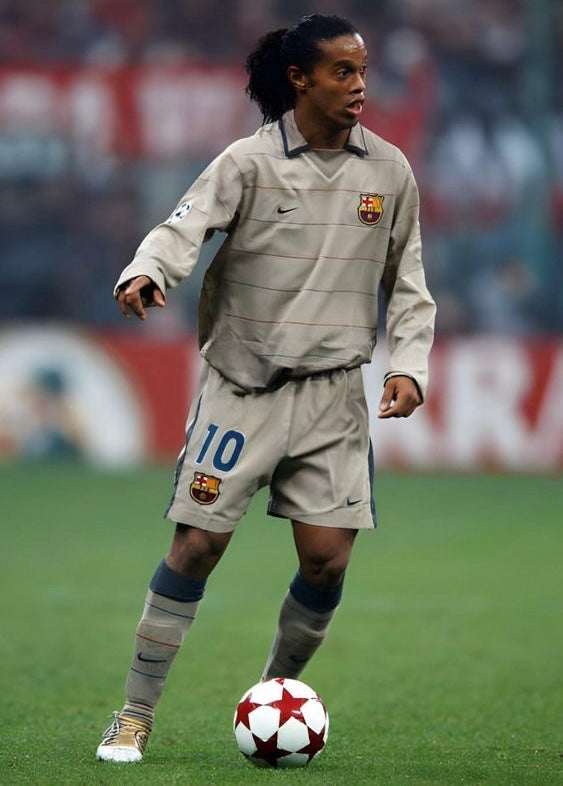 MOCHA FC BARCELONA NIKE TRACK PANTS - 2000S - L/XL