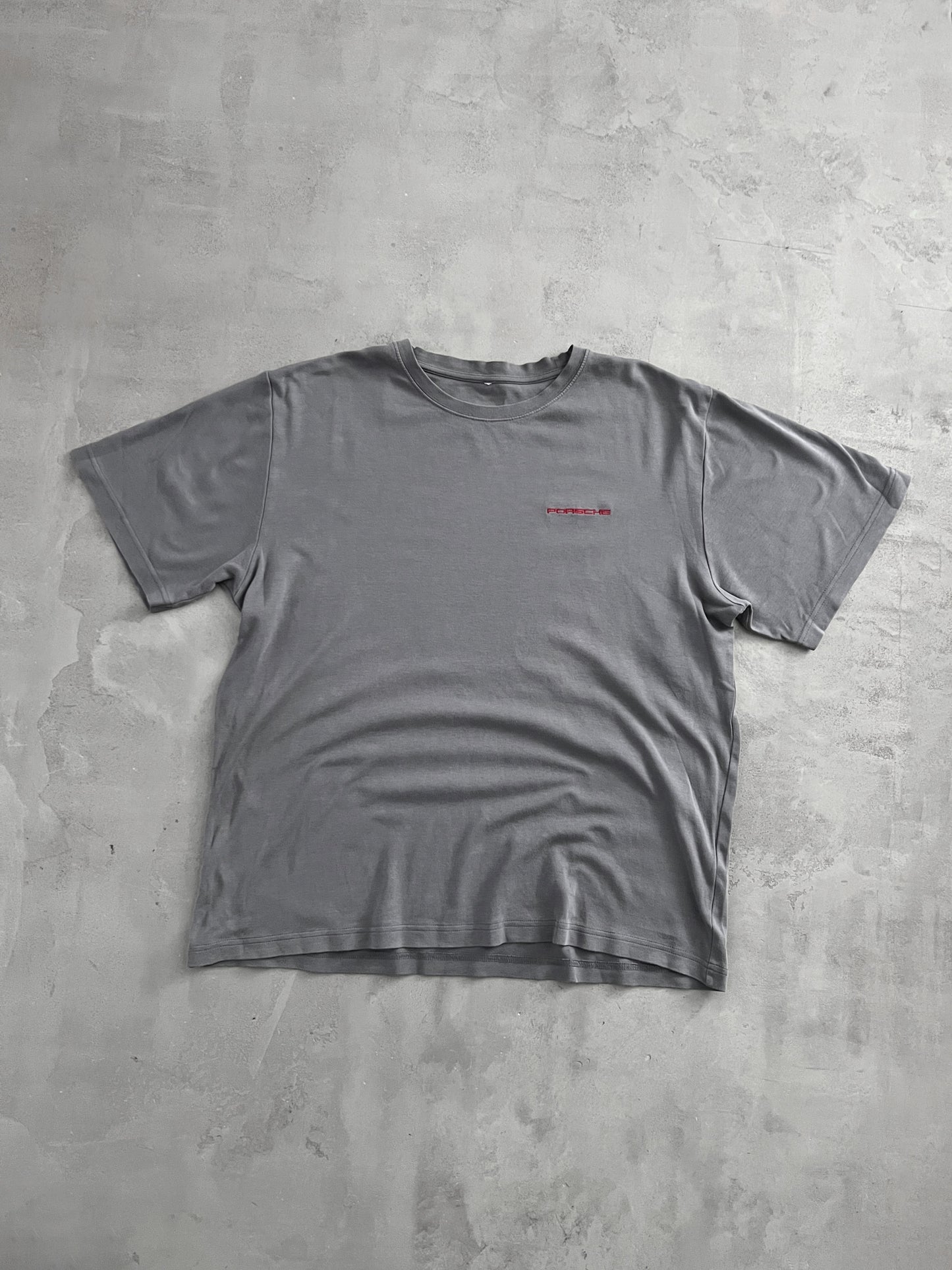 GREY PORSCHE TEE - 1990S - L/M