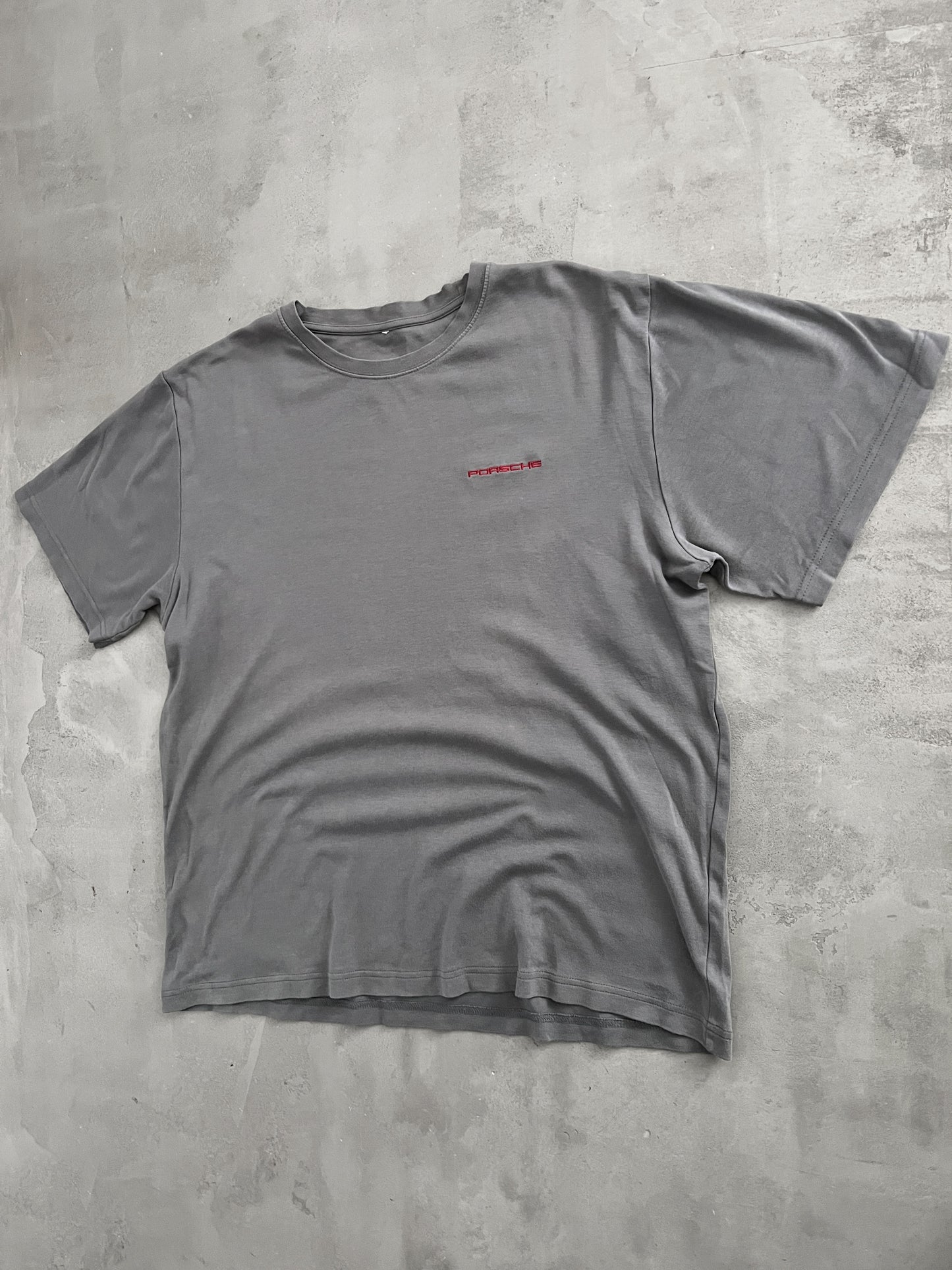GREY PORSCHE TEE - 1990S - L/M