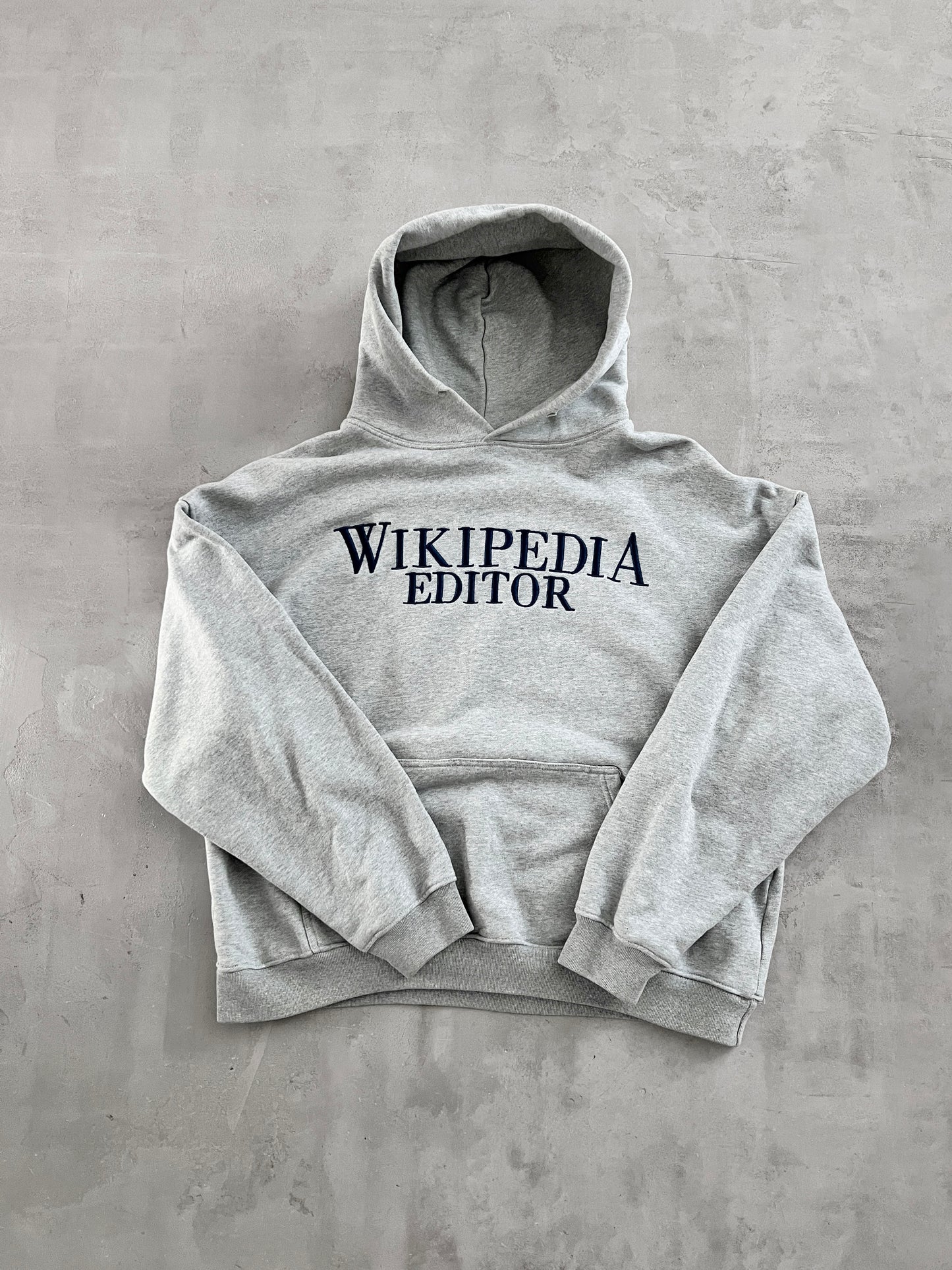 GREY WIKIPEDIA EDITOR HOODIE - 2000S - M