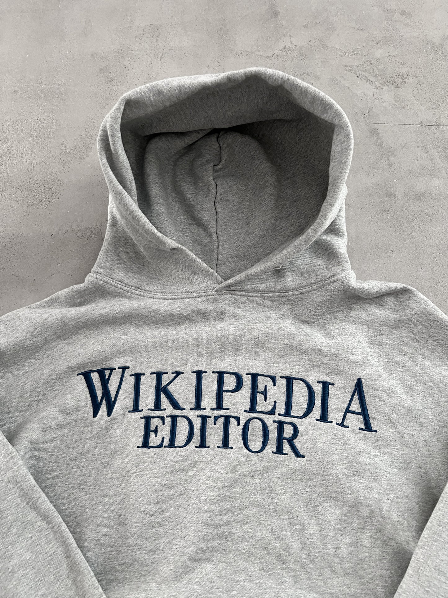 GREY WIKIPEDIA EDITOR HOODIE - 2000S - M