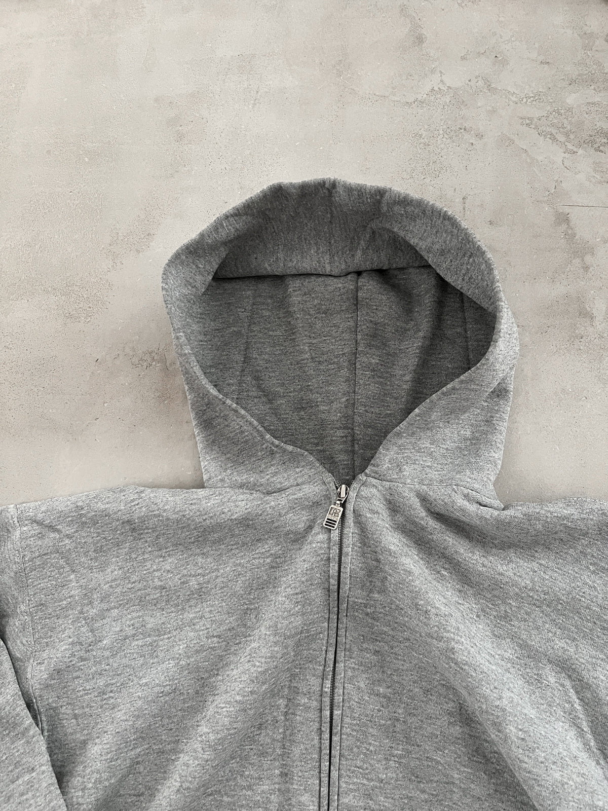 GREY RUSSELL HOODIE - 1990S - L