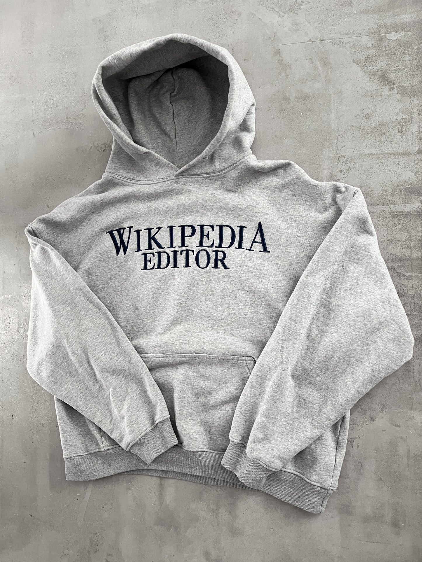 GREY WIKIPEDIA EDITOR HOODIE - 2000S - M