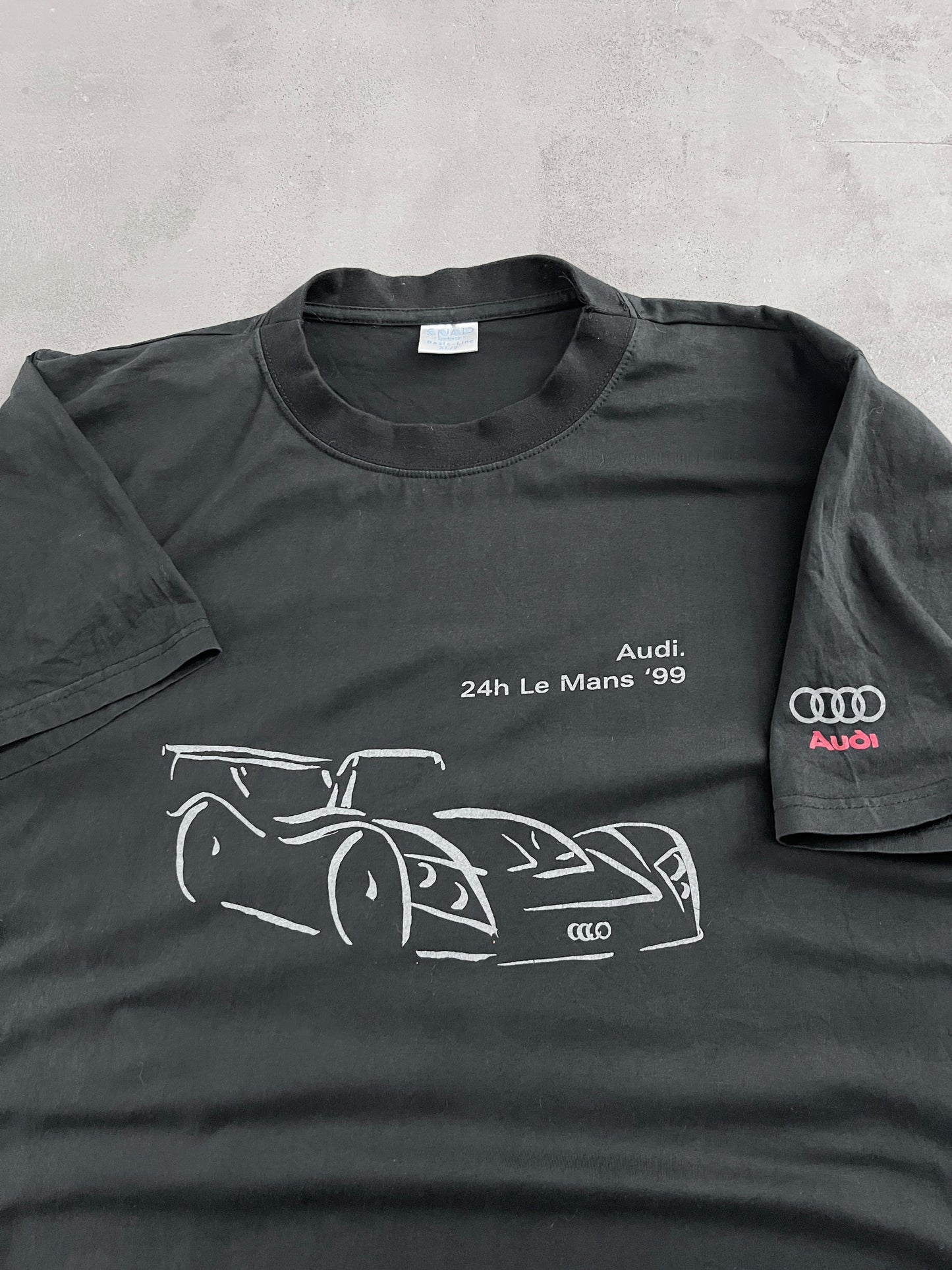 BLACK AUDI 24H LE MANS RACING TEE - 1999 - XL