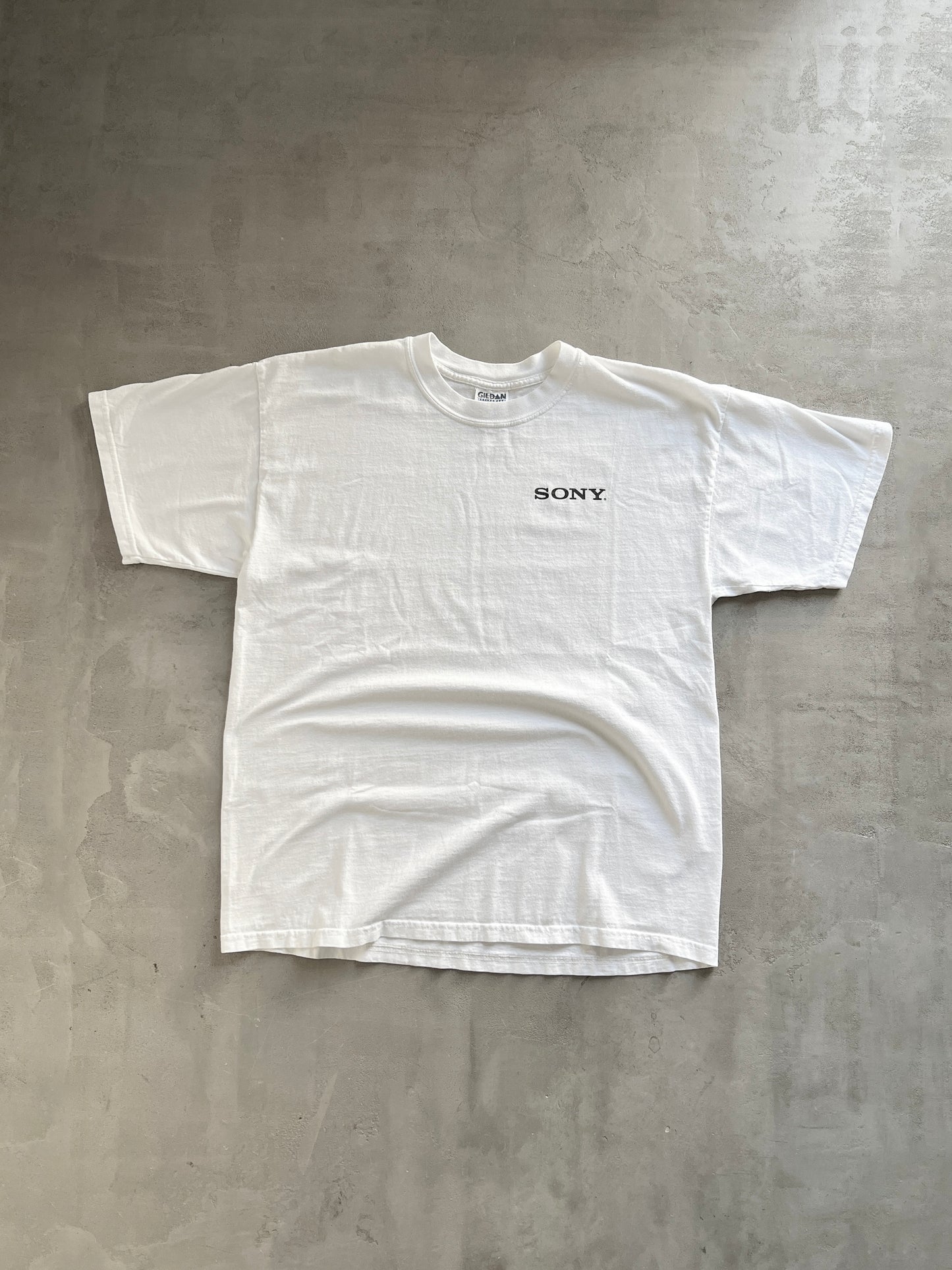 WHITE SONY PROMO TEE - 2000S - XL