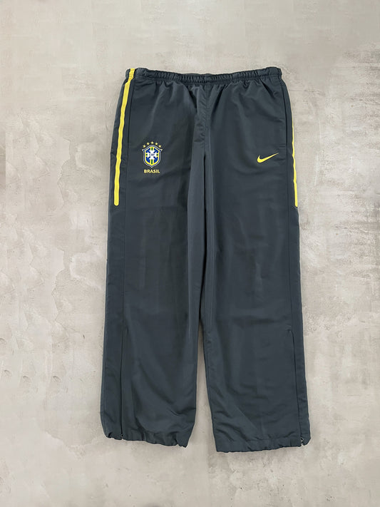GREY BRAZIL NIKE TRACK PANTS - 2000S - XL