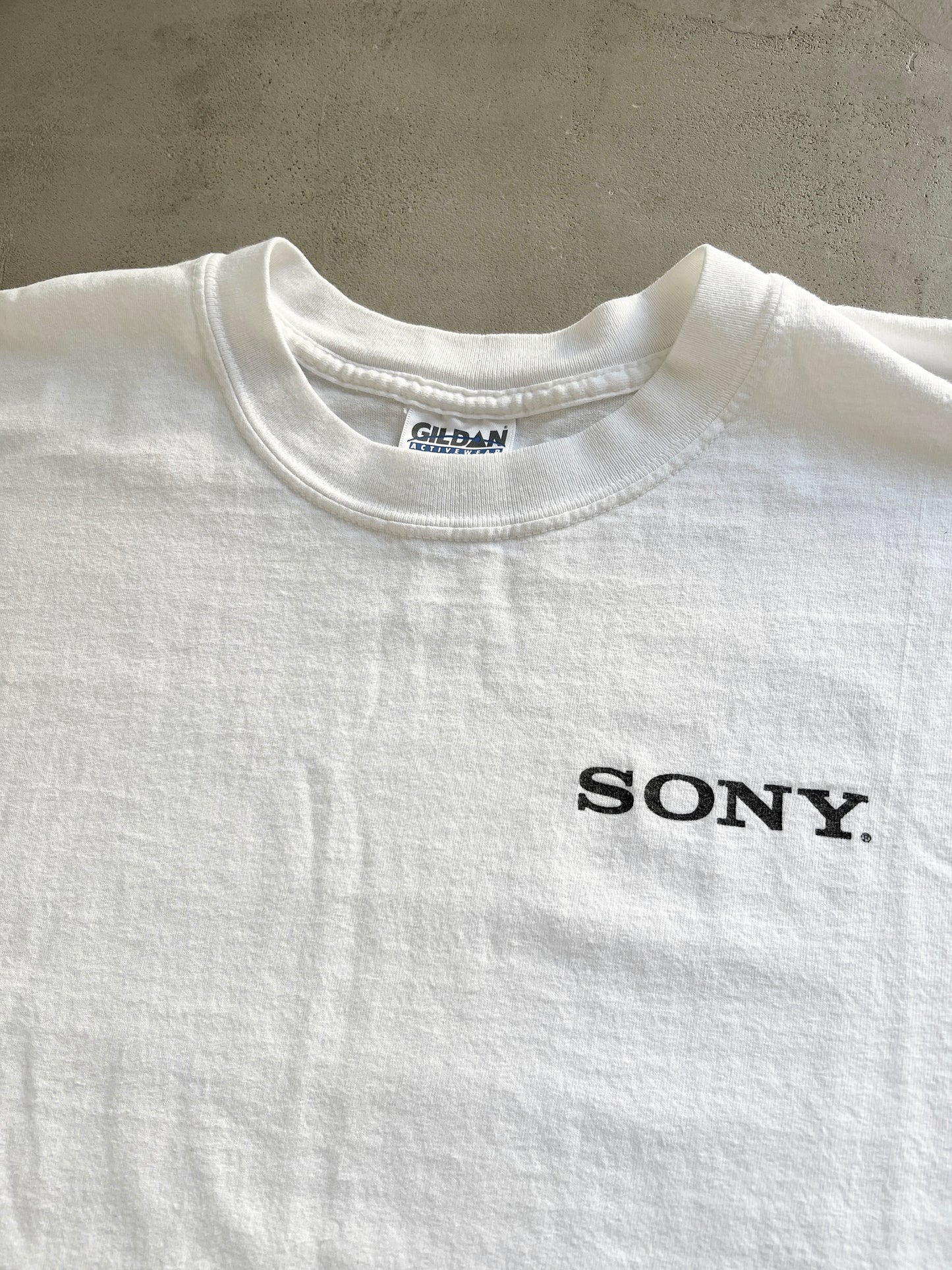 WHITE SONY PROMO TEE - 2000S - XL