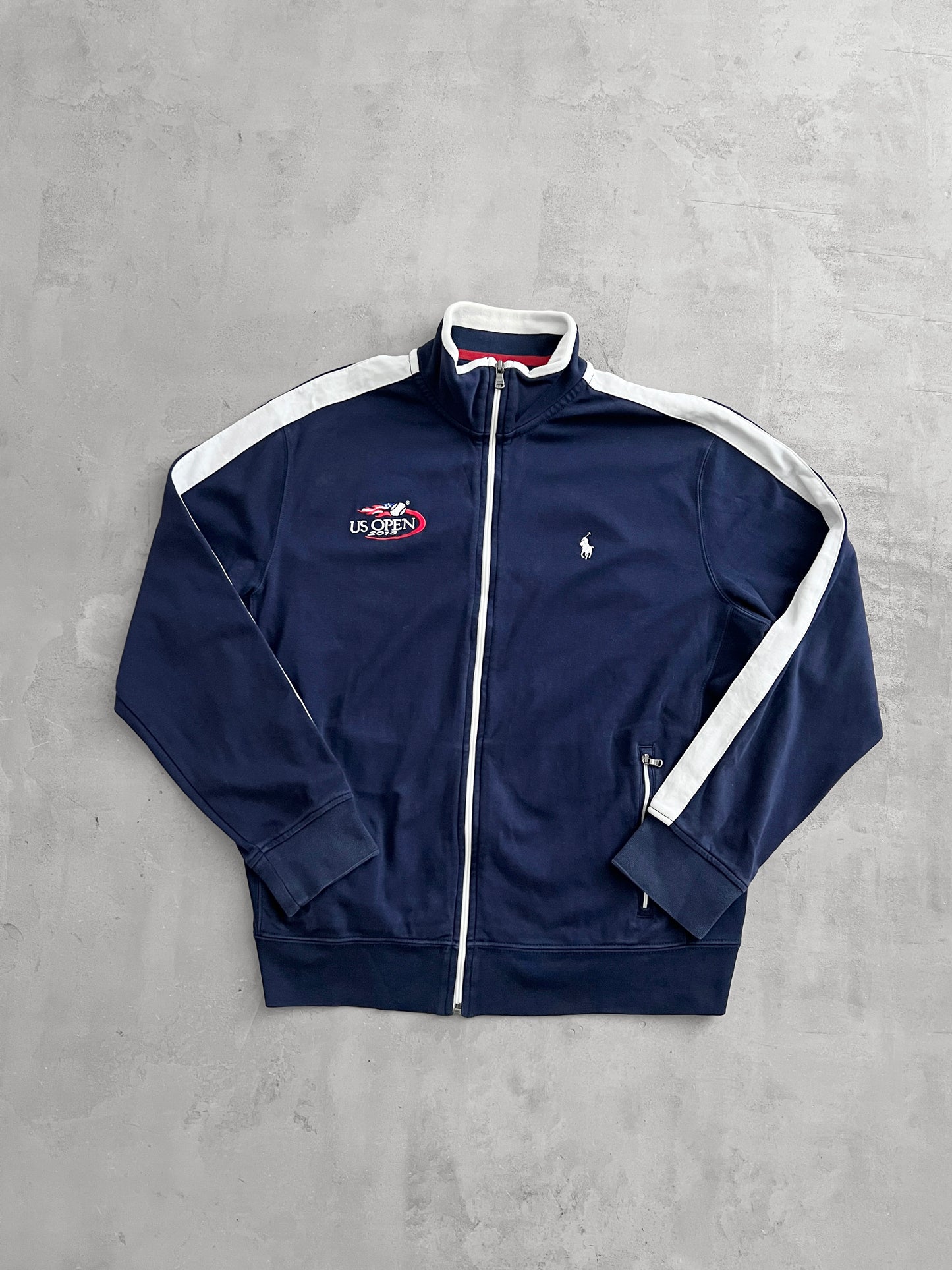 NAVY US OPEN RALPH LAUREN JACKET - 2000S - L/M