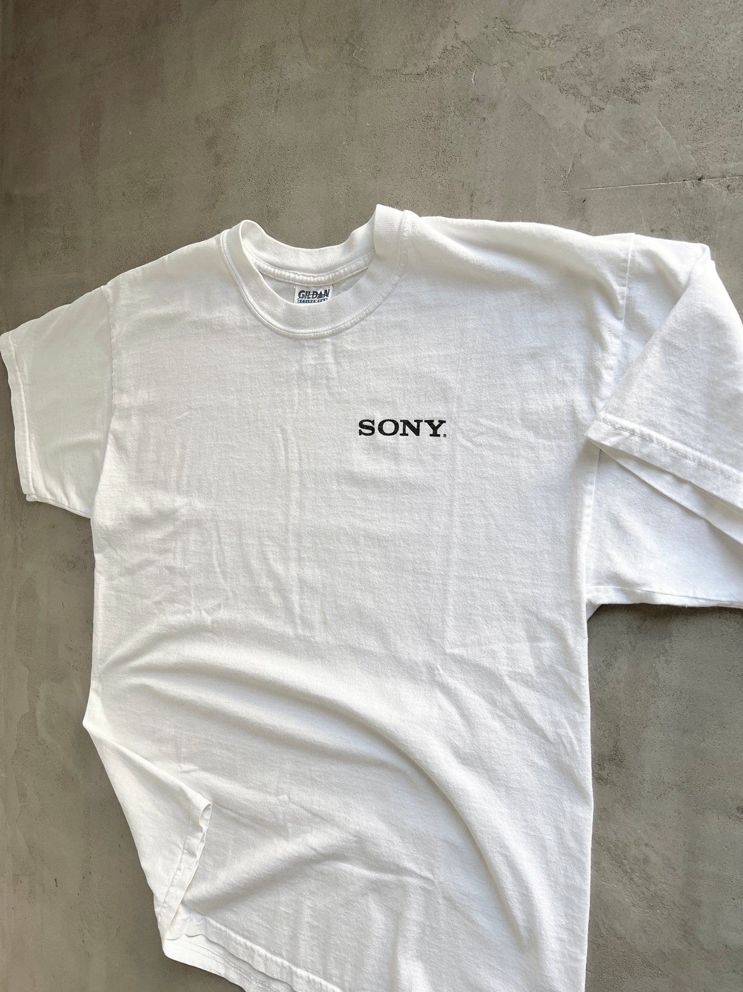 WHITE SONY PROMO TEE - 2000S - XL
