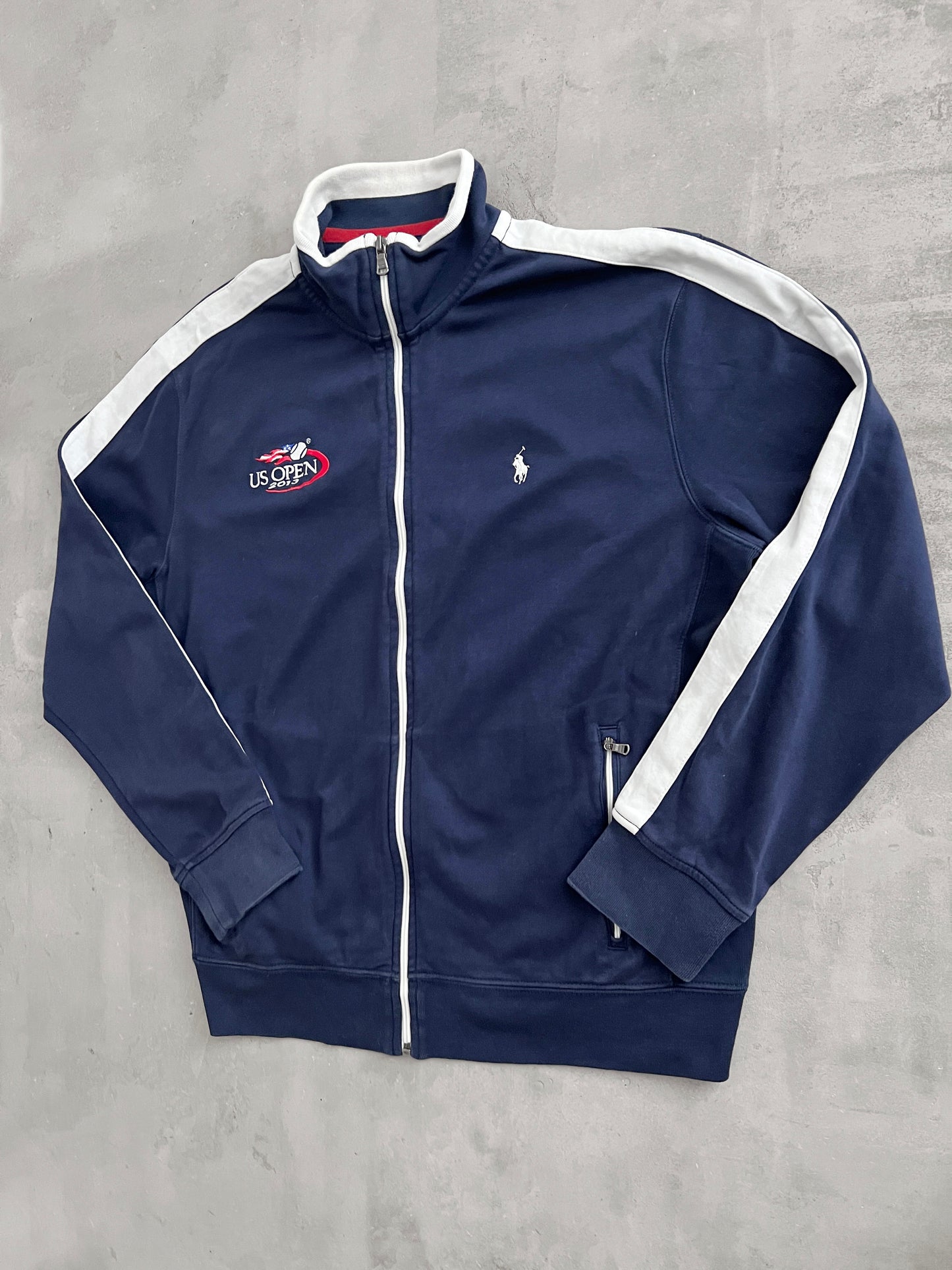 NAVY US OPEN RALPH LAUREN JACKET - 2000S - L/M