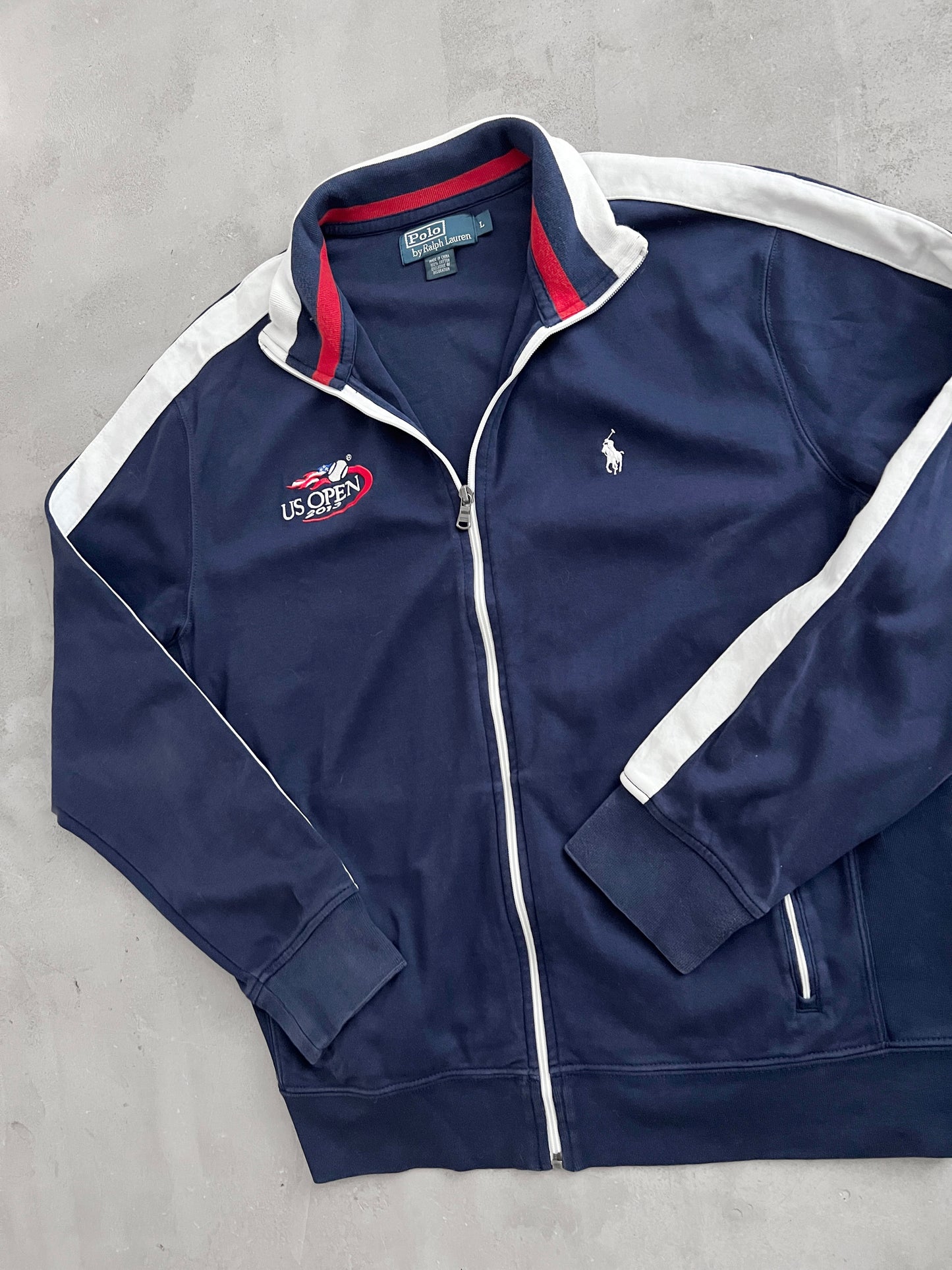 NAVY US OPEN RALPH LAUREN JACKET - 2000S - L/M