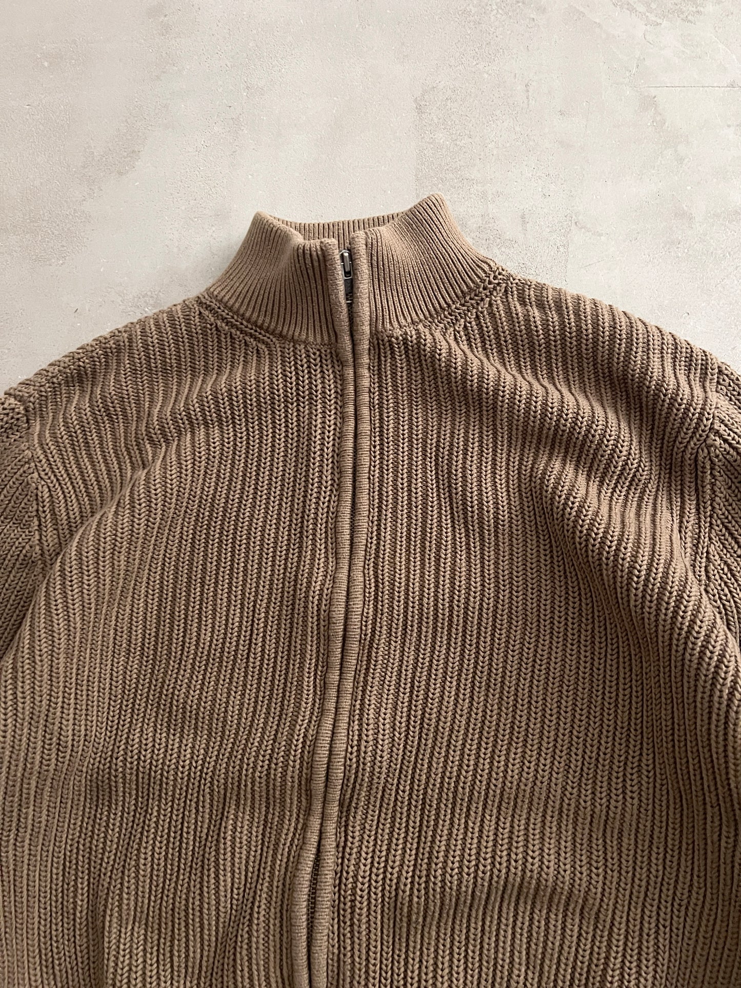 MOCHA LL BEAN KNIT JACKET - 2000S - M/L