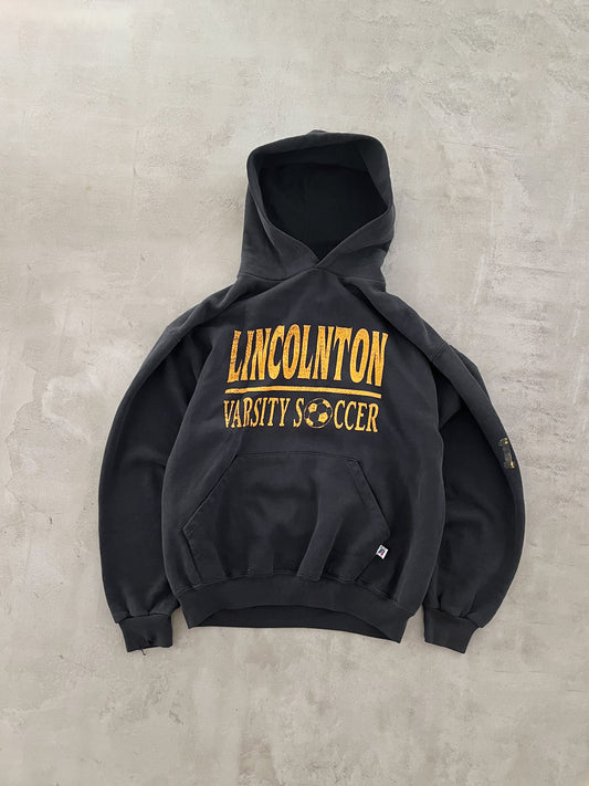 BLACK RUSSELL SOCCER HOODIE - 1990S - S