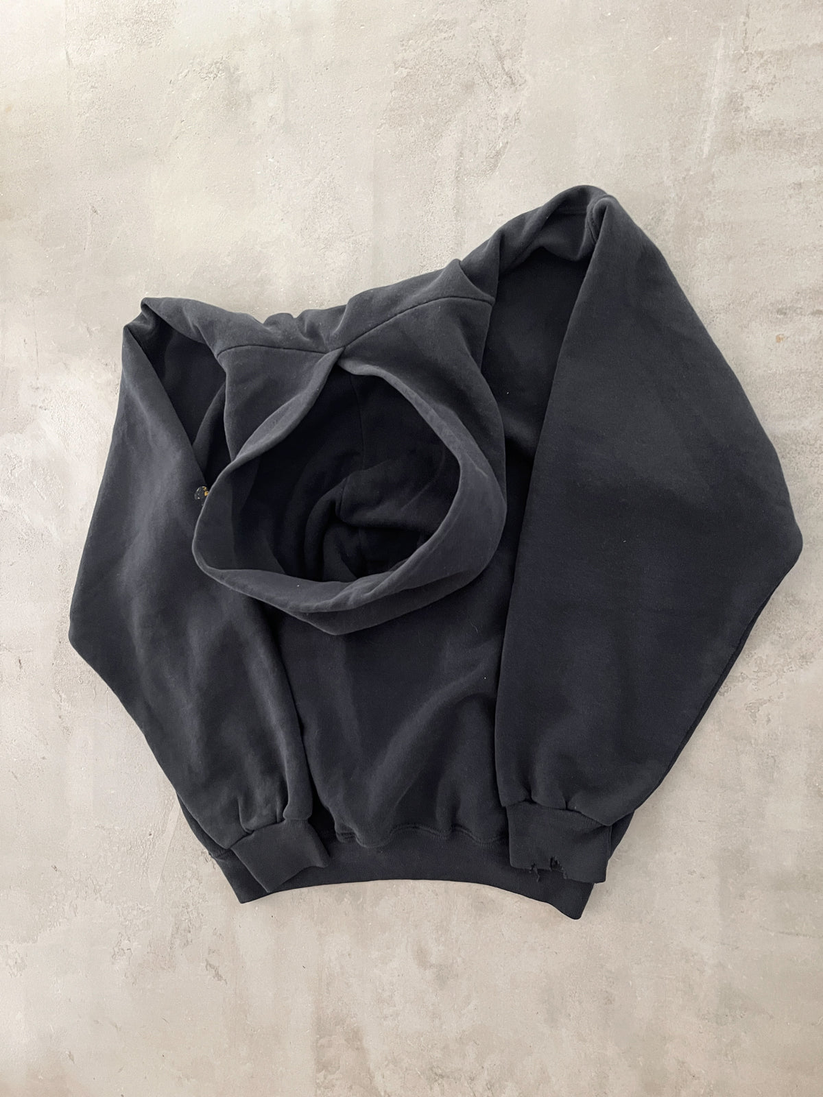 BLACK RUSSELL SOCCER HOODIE - 1990S - S