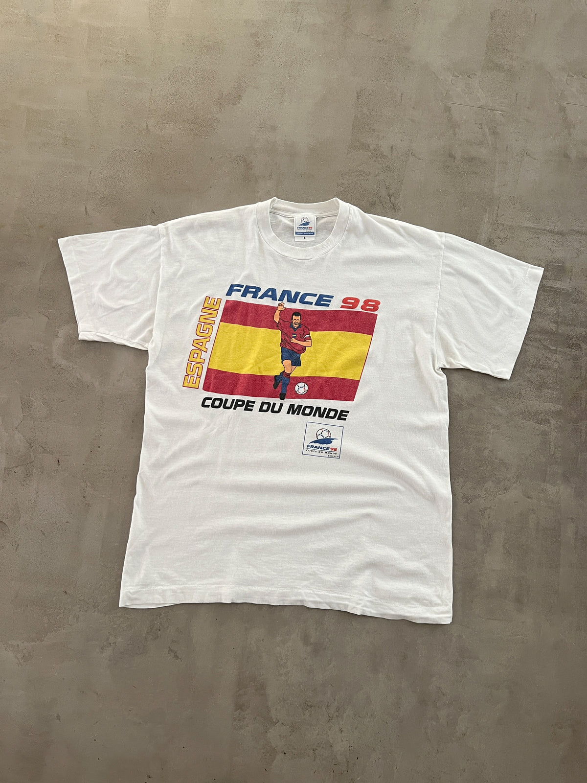 WHITE FRANCE WORLD CUP TEE - 1998 - M