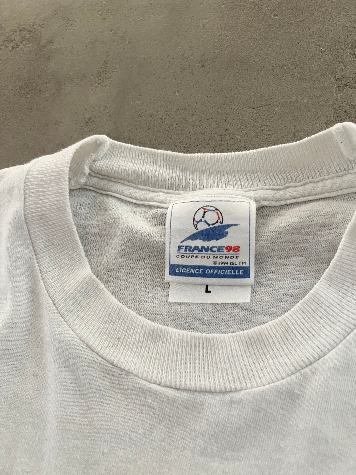 WHITE FRANCE WORLD CUP TEE - 1998 - M