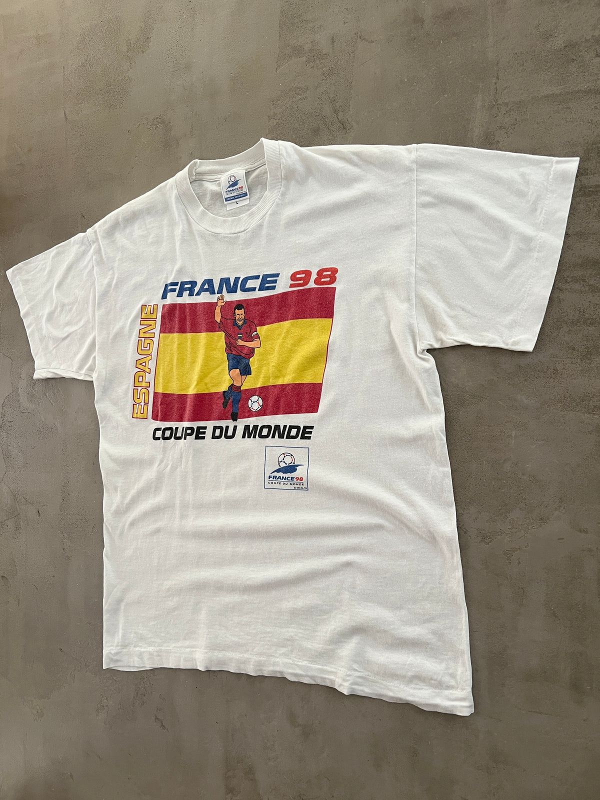 WHITE FRANCE WORLD CUP TEE - 1998 - M