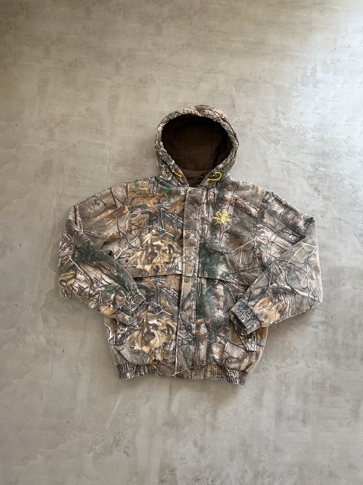 REALTREE ZIP UP HOODIE - 1990S - L
