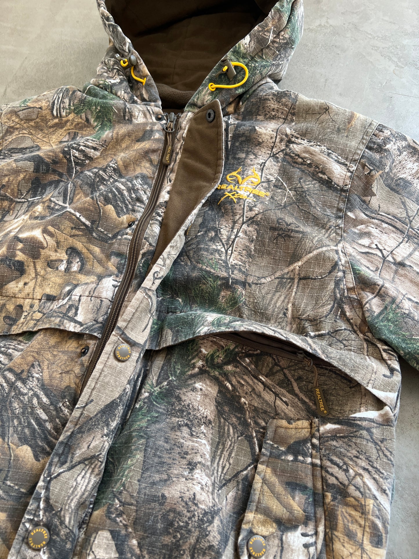 REALTREE ZIP UP HOODIE - 1990S - L