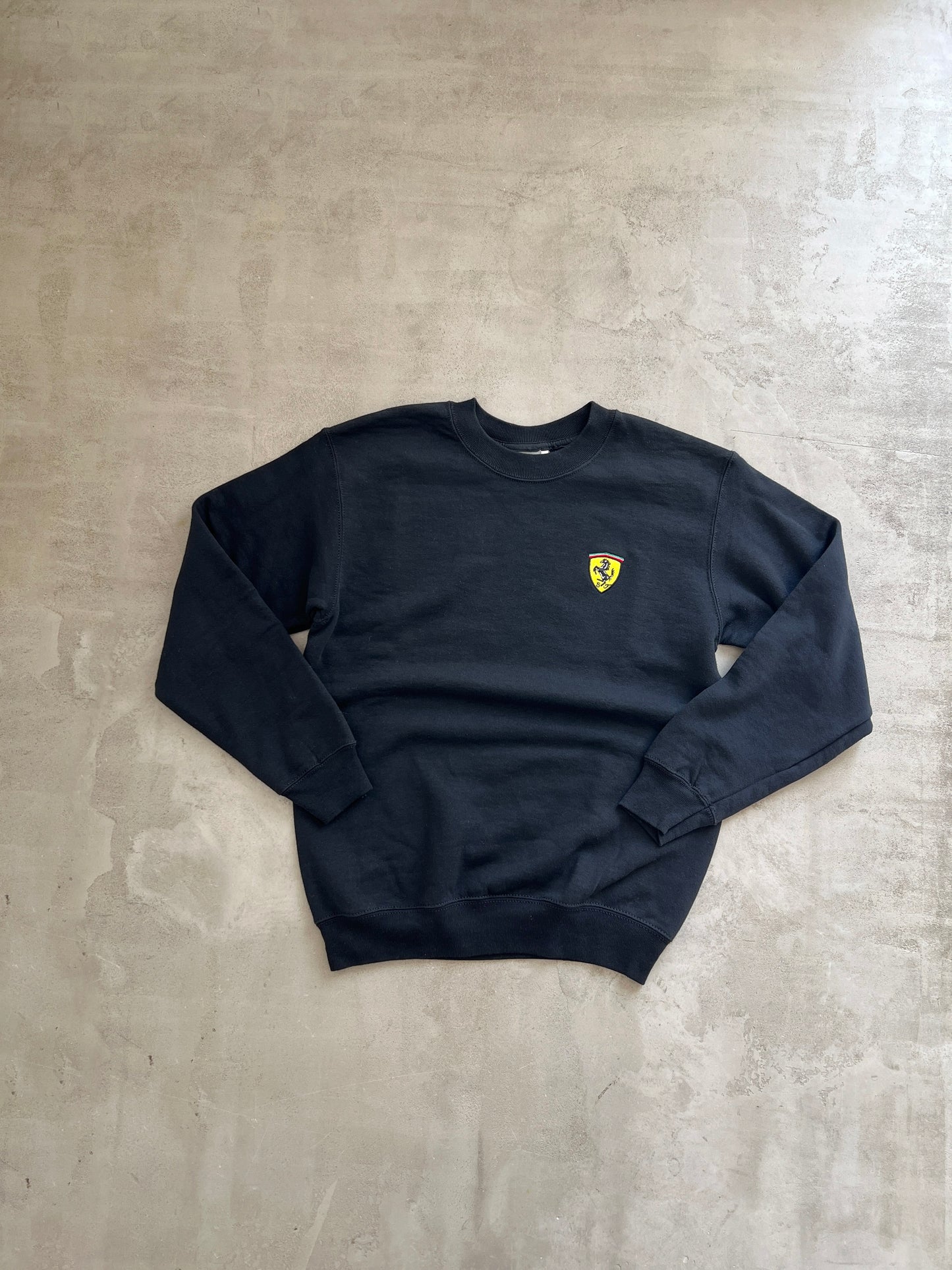 BLACK FERRARI SWEATER - 1990S - S