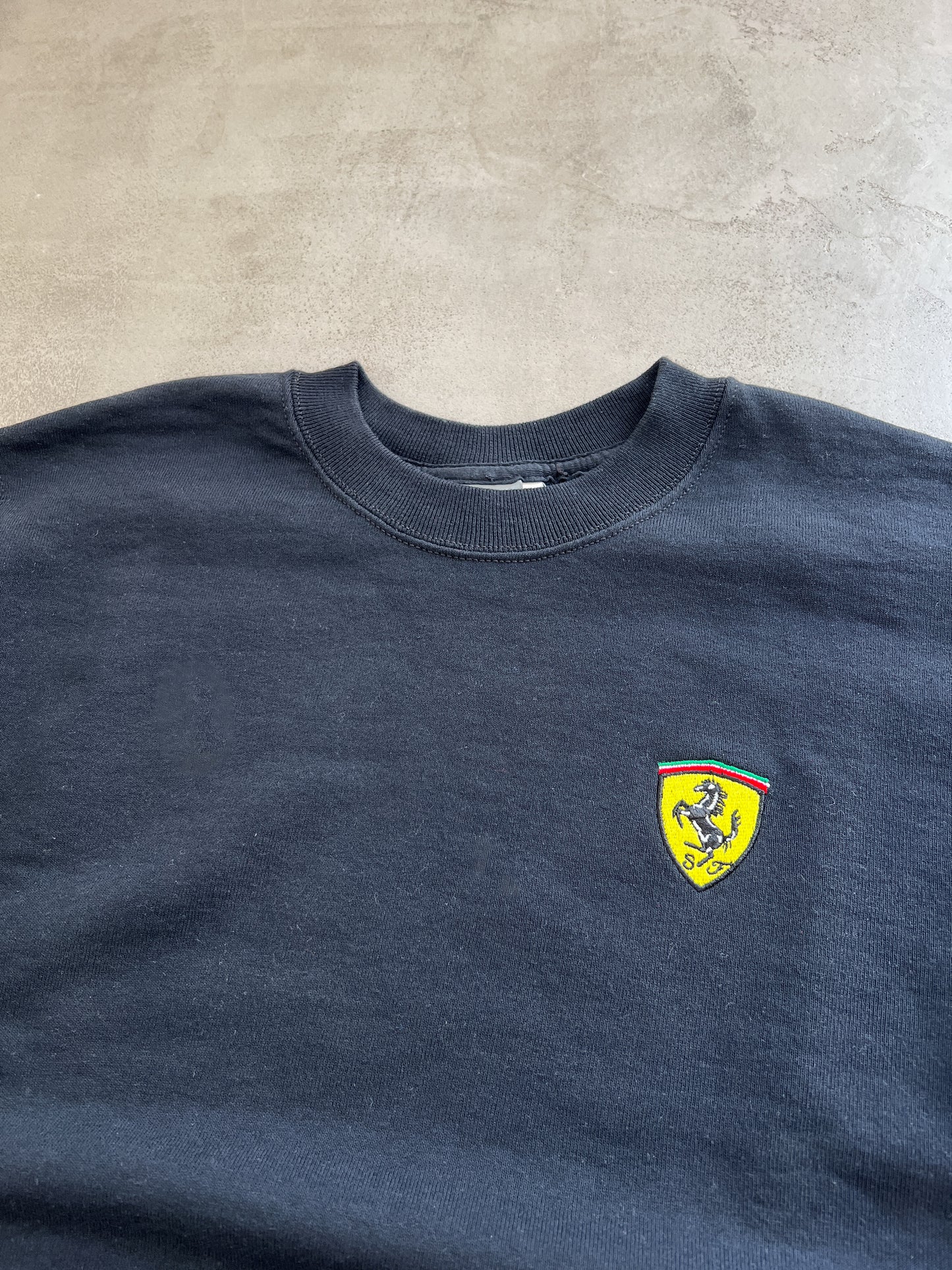 BLACK FERRARI SWEATER - 1990S - S
