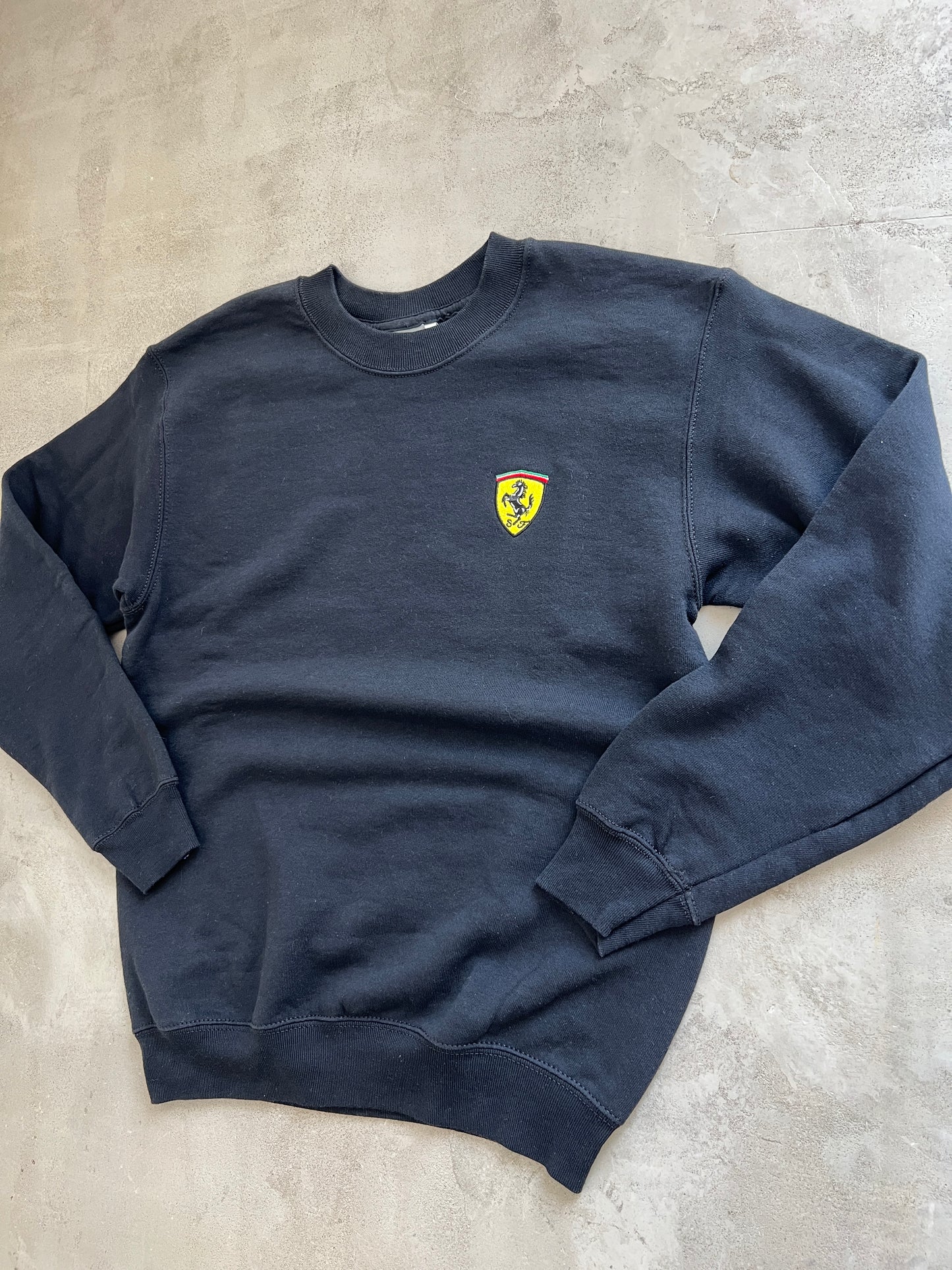 BLACK FERRARI SWEATER - 1990S - S