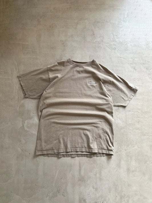 BEIGE MERCEDES BENZ F1 TEE - 1990S - XL
