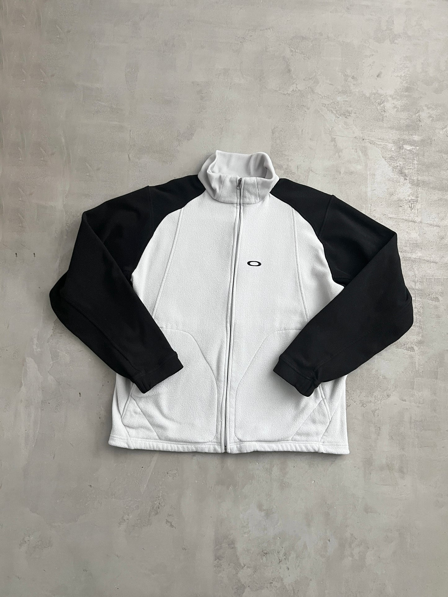 GREY OAKLEY FLEECE JACKET - 2000S - L