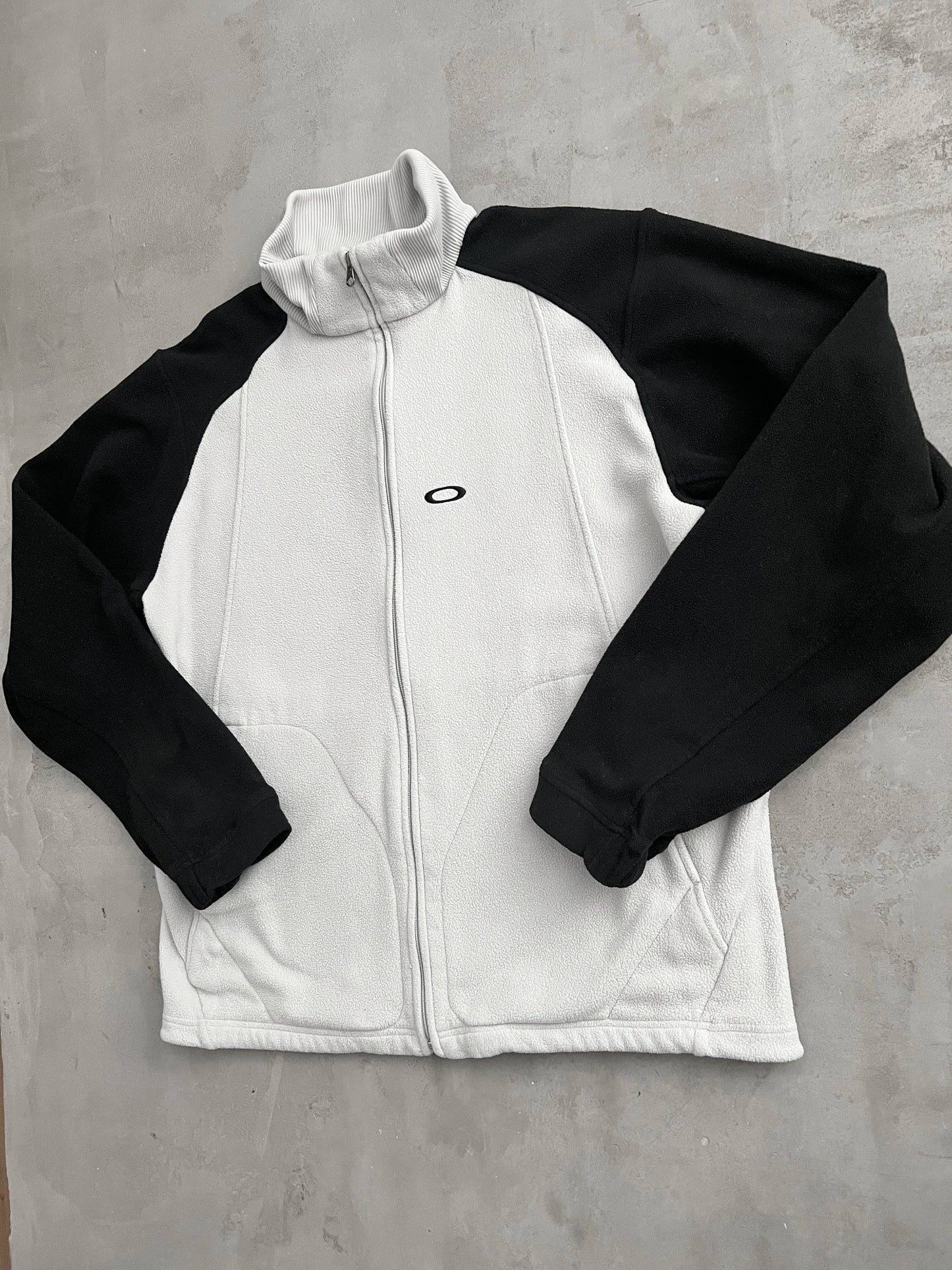 GREY OAKLEY FLEECE JACKET - 2000S - L