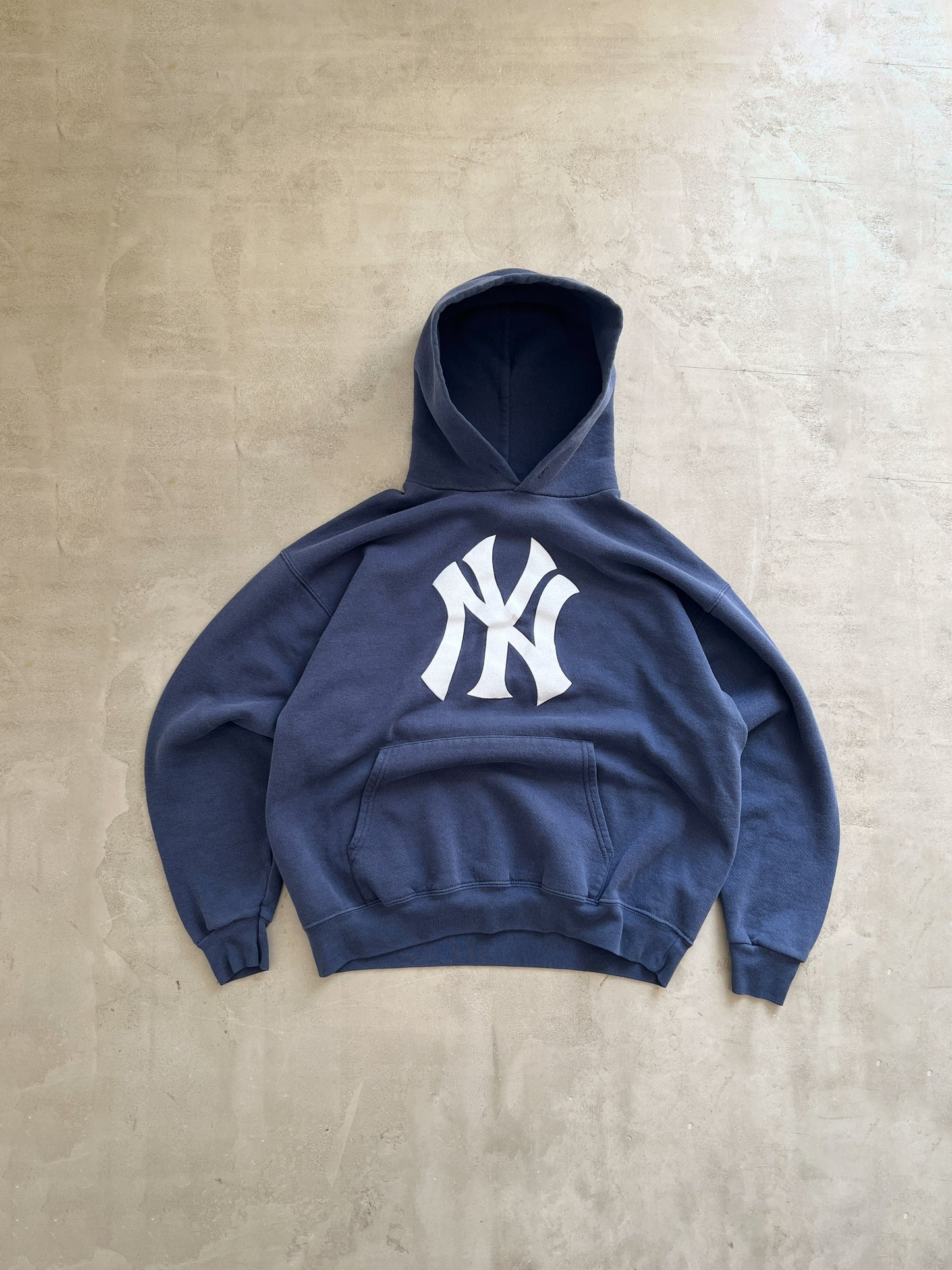 NAVY YANKEES HOODIE - 1990S - S