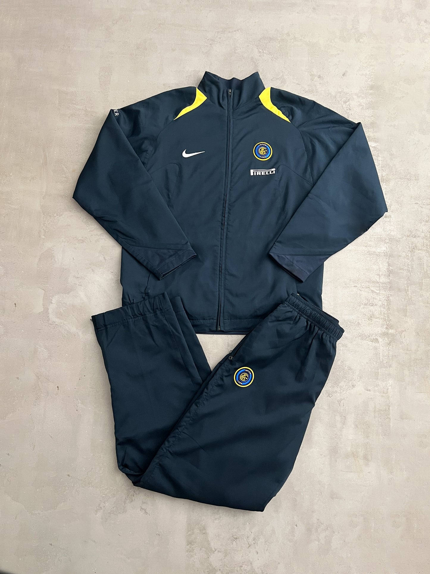 NAVY INTER MILAN NIKE TRACK PANTS - 2000S - M/L