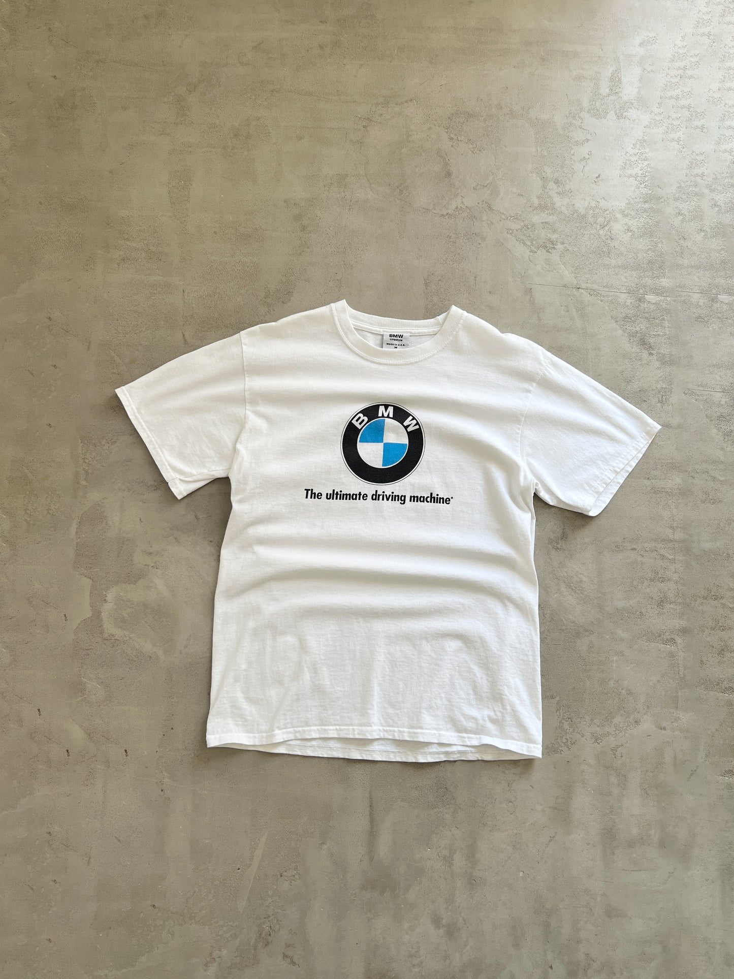 WHITE BMW TEE - 1990S - S